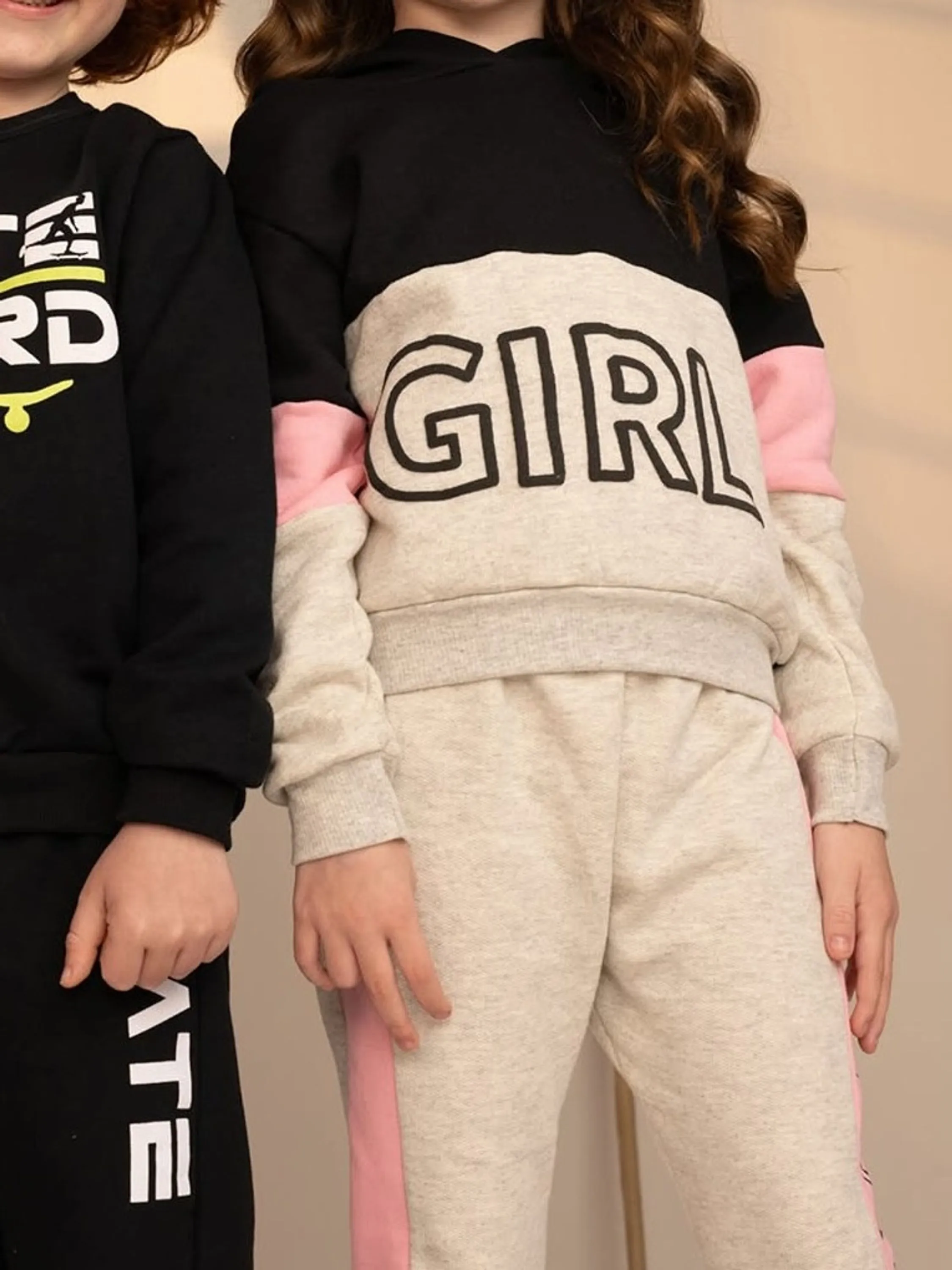 Conjunto Infantil Moletom Flanelado com capuz menina