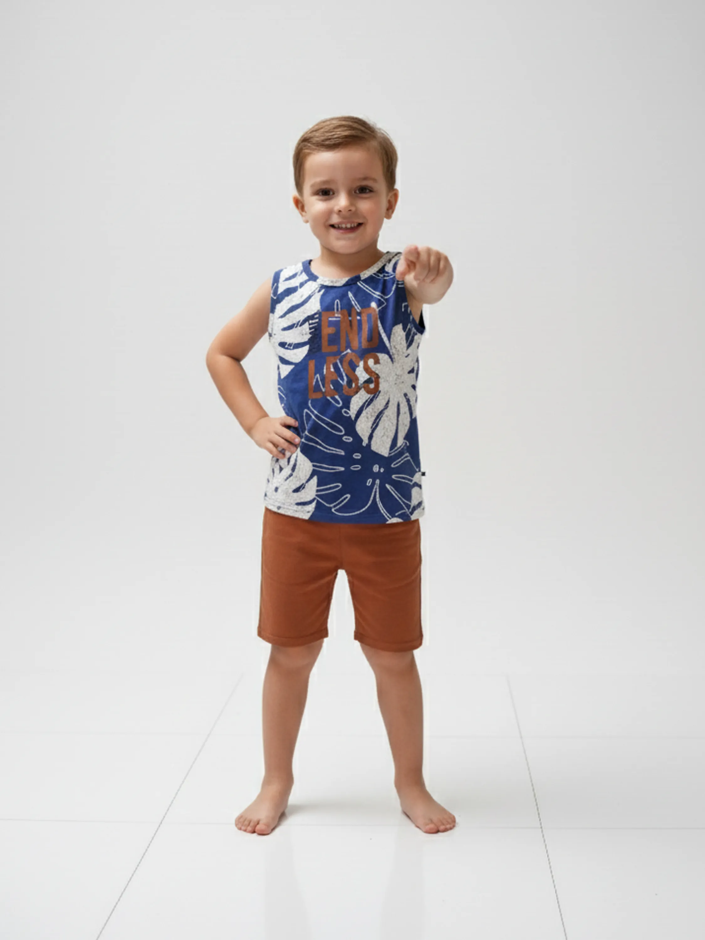 Conjunto Infantil Verão Menino Estampado