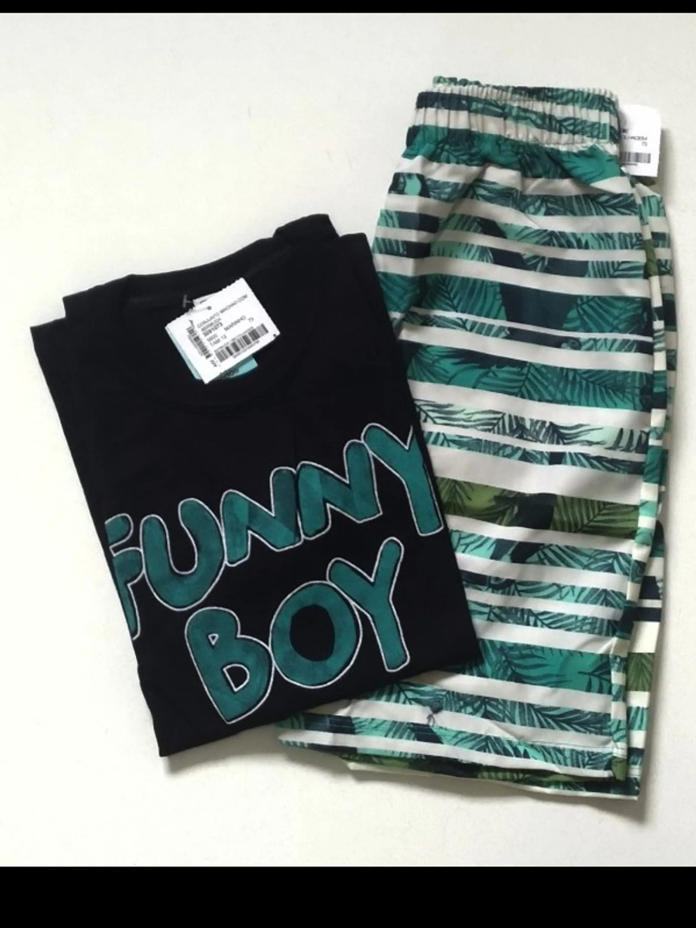 Conjunto Infantil  Com Camiseta Regata e shorts Estampado