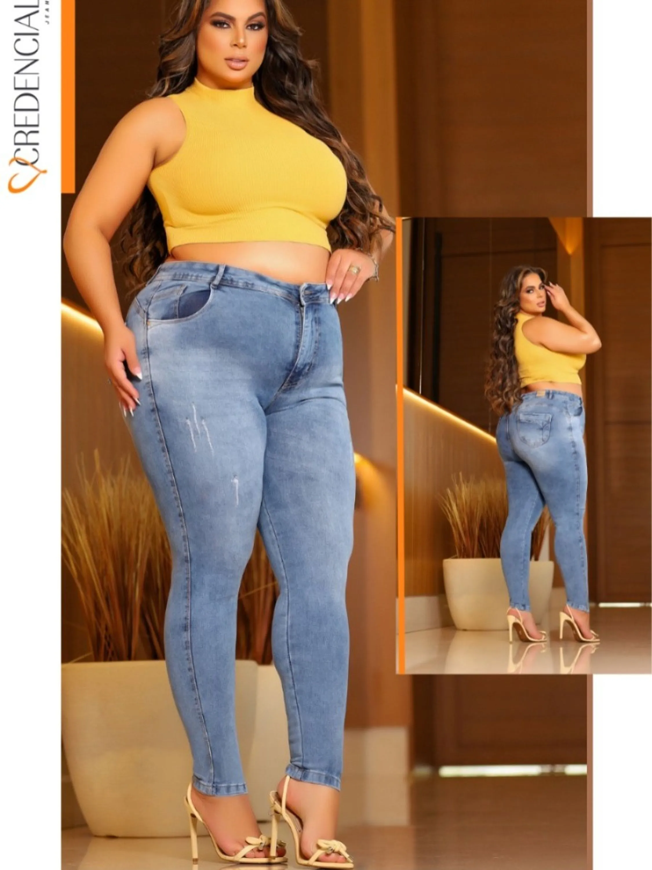 Calça Jeans Plus Size Clara com lycra