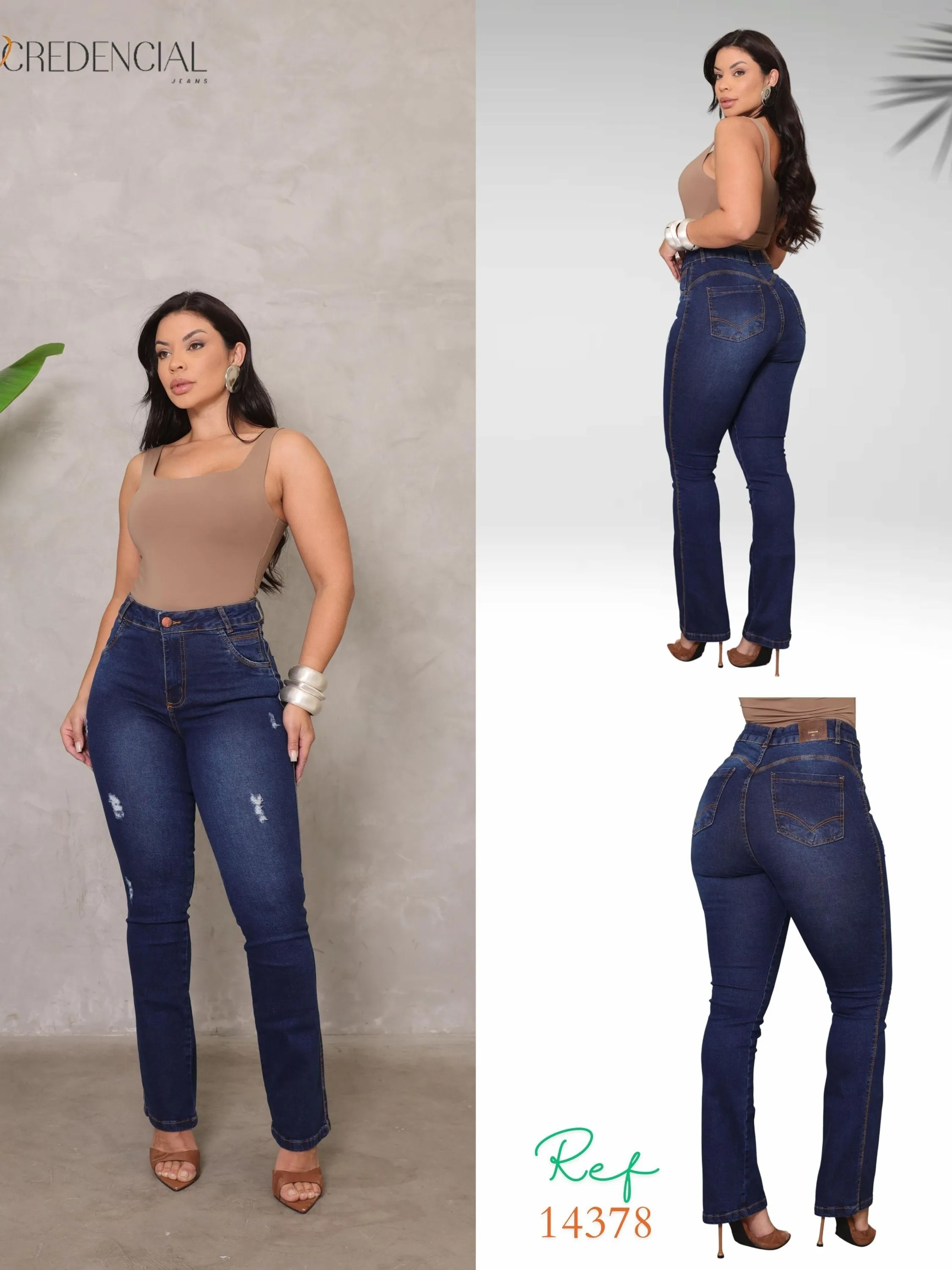 Calça Jeans flare Cintura alta