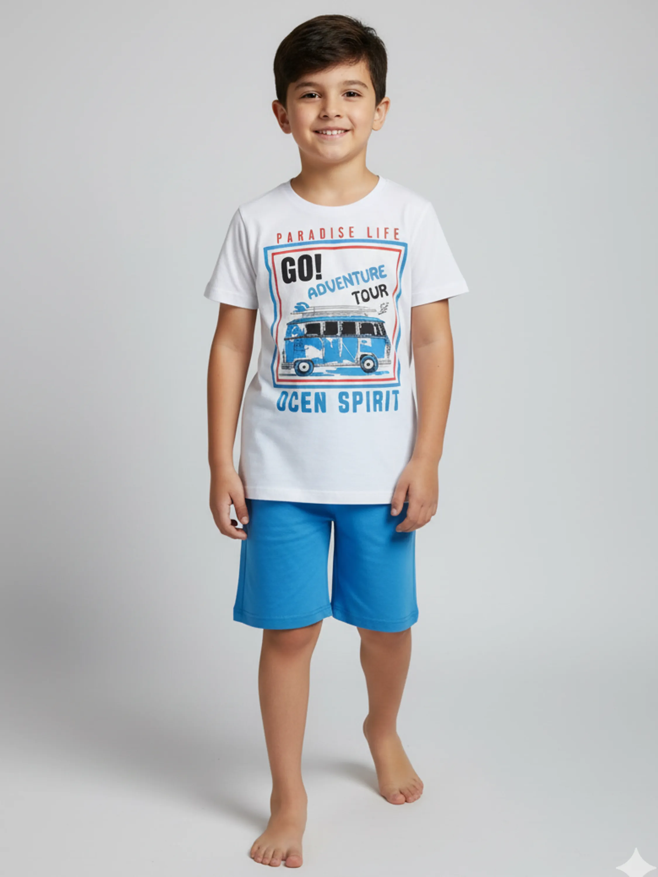 Conjunto Infantil Verão Camiseta e Bermuda