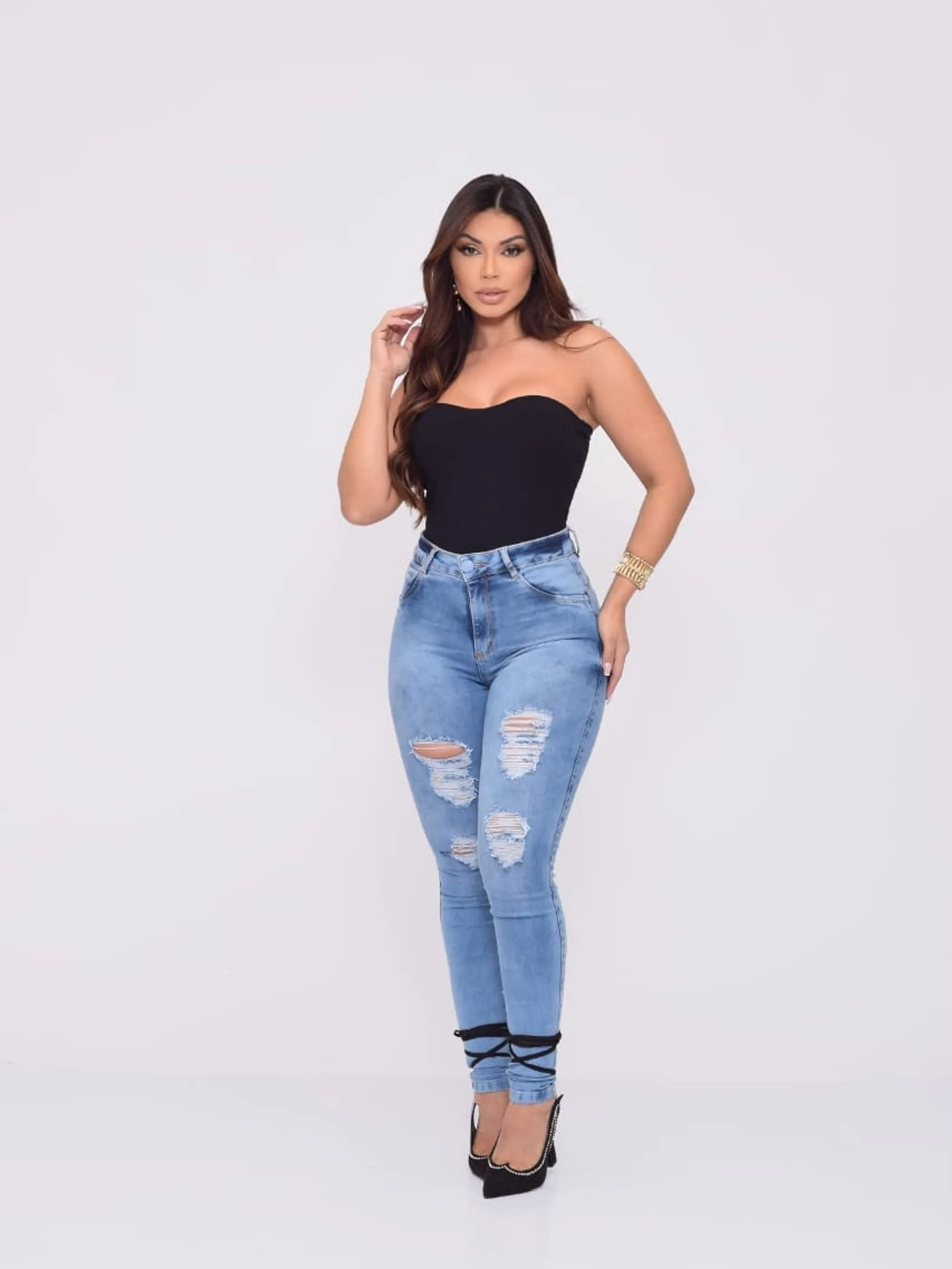 Calça Jeans Skinny Destroyd