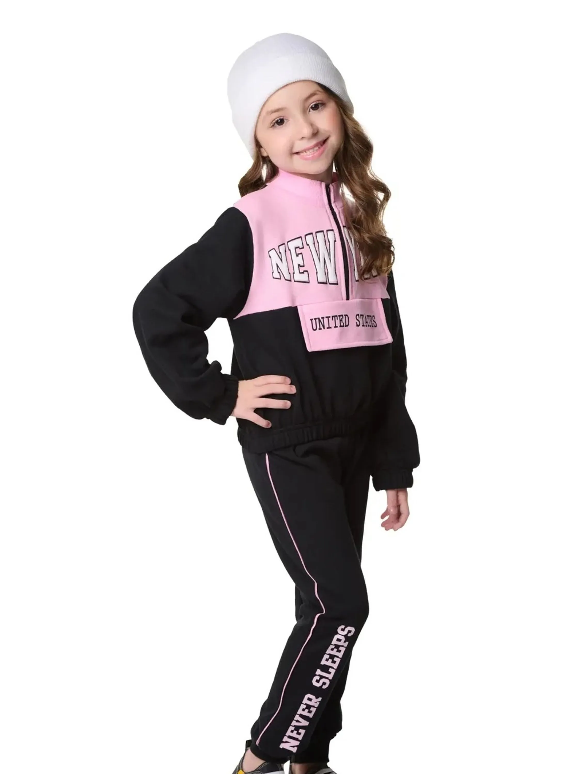Conjunto Infantil Moletom Flanelado Menina