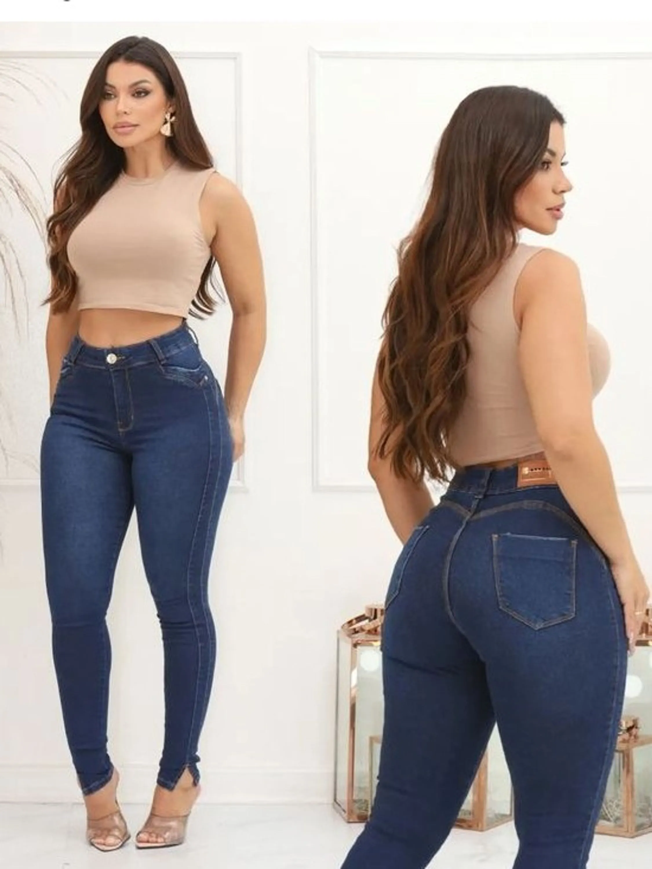 Calça Jeans Skinny Cintura Alta