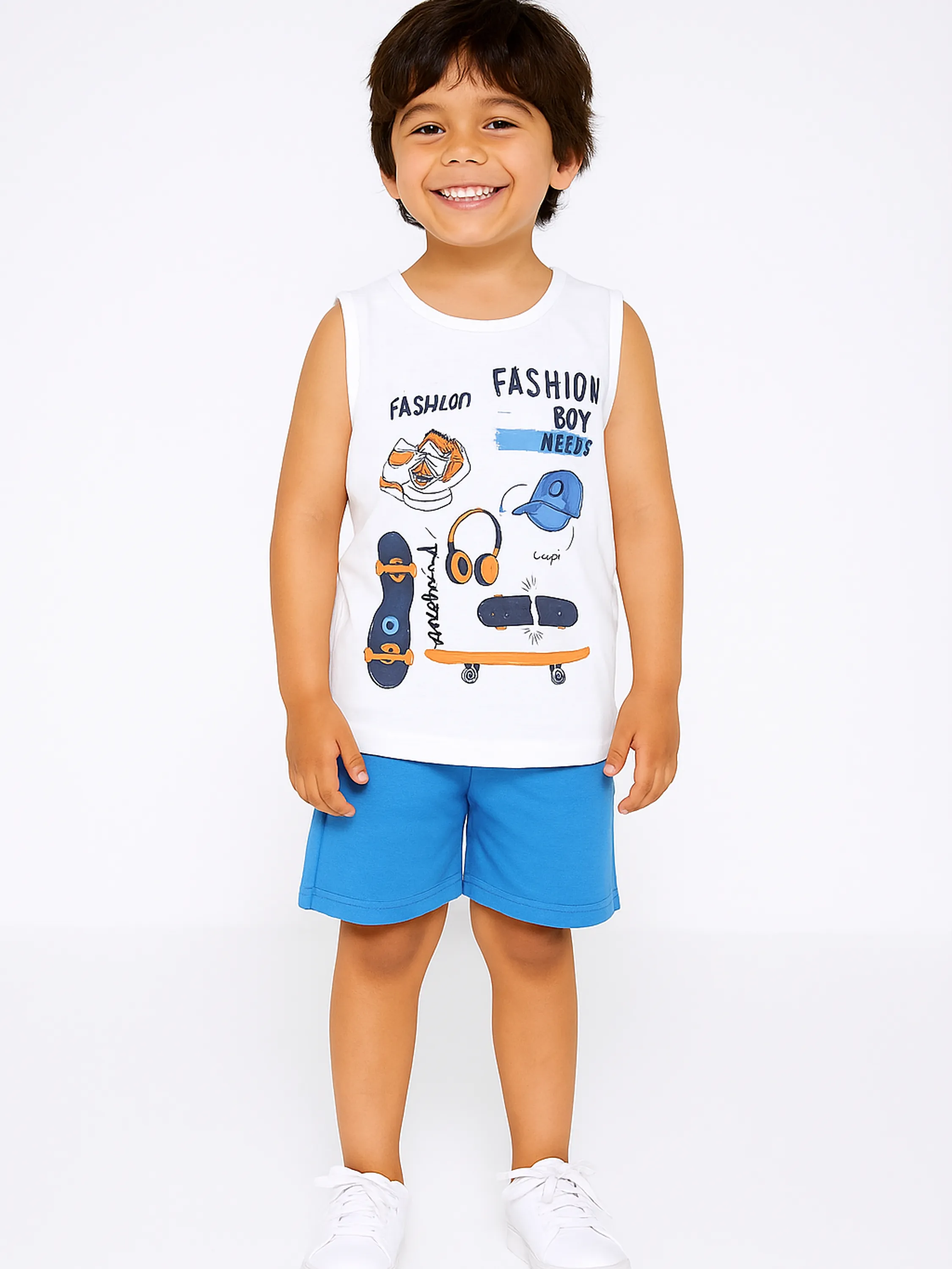 Conjunto Infantil Verão Menino Regata e shorts