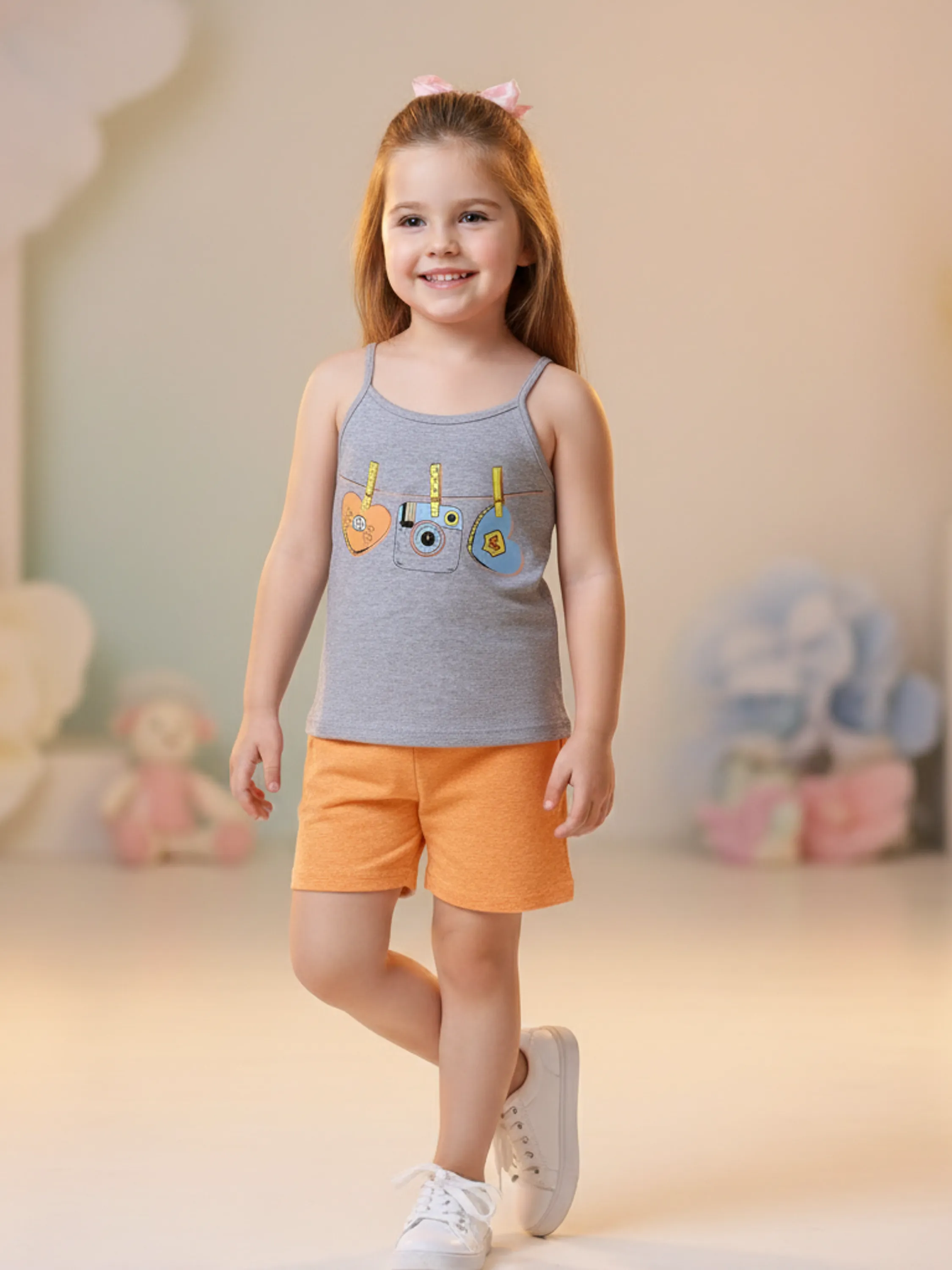 Conjunto Infantil  t-shirt /Regata e shorts