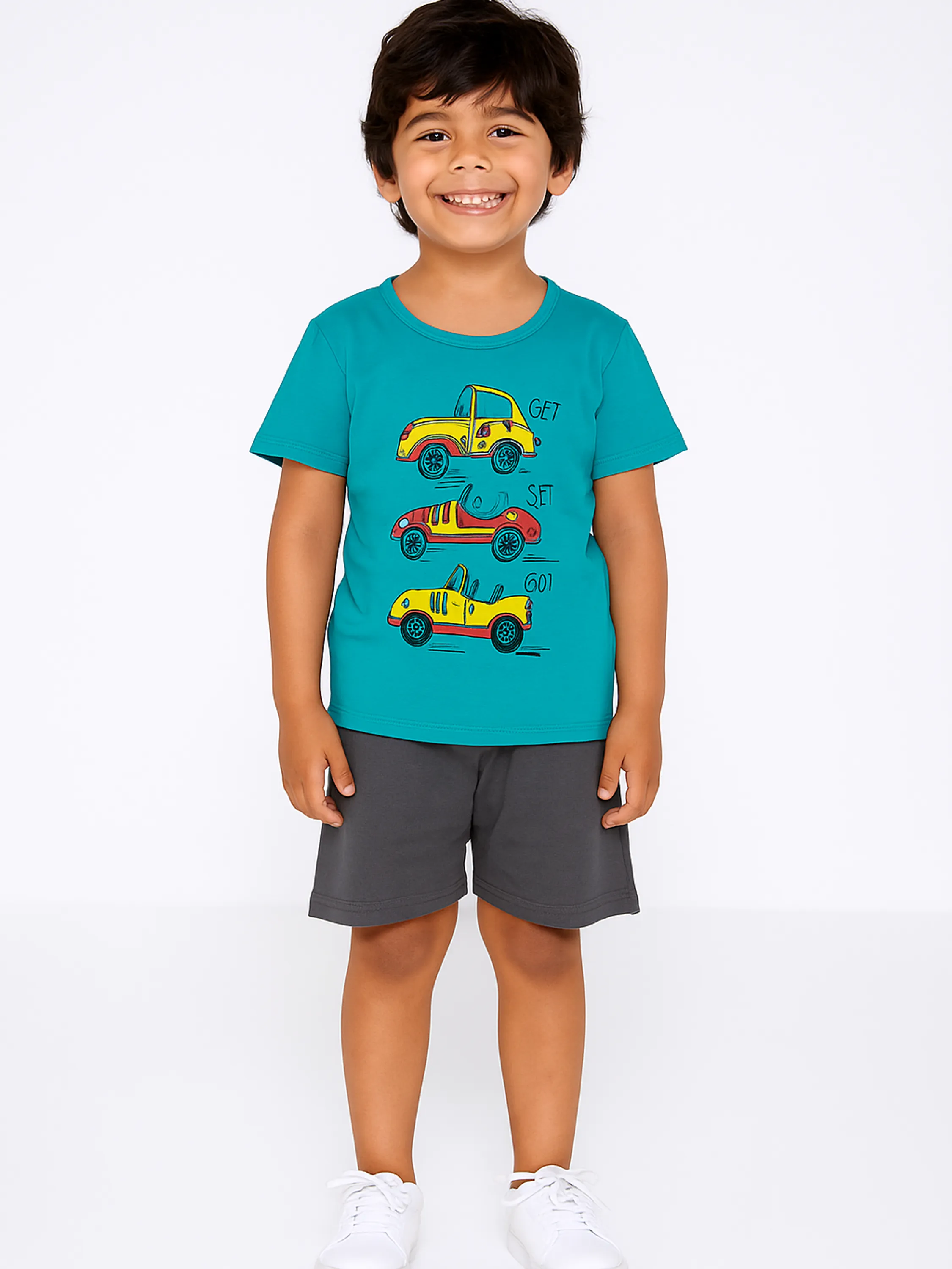 Conjunto Infantil Verão Menino Carros
