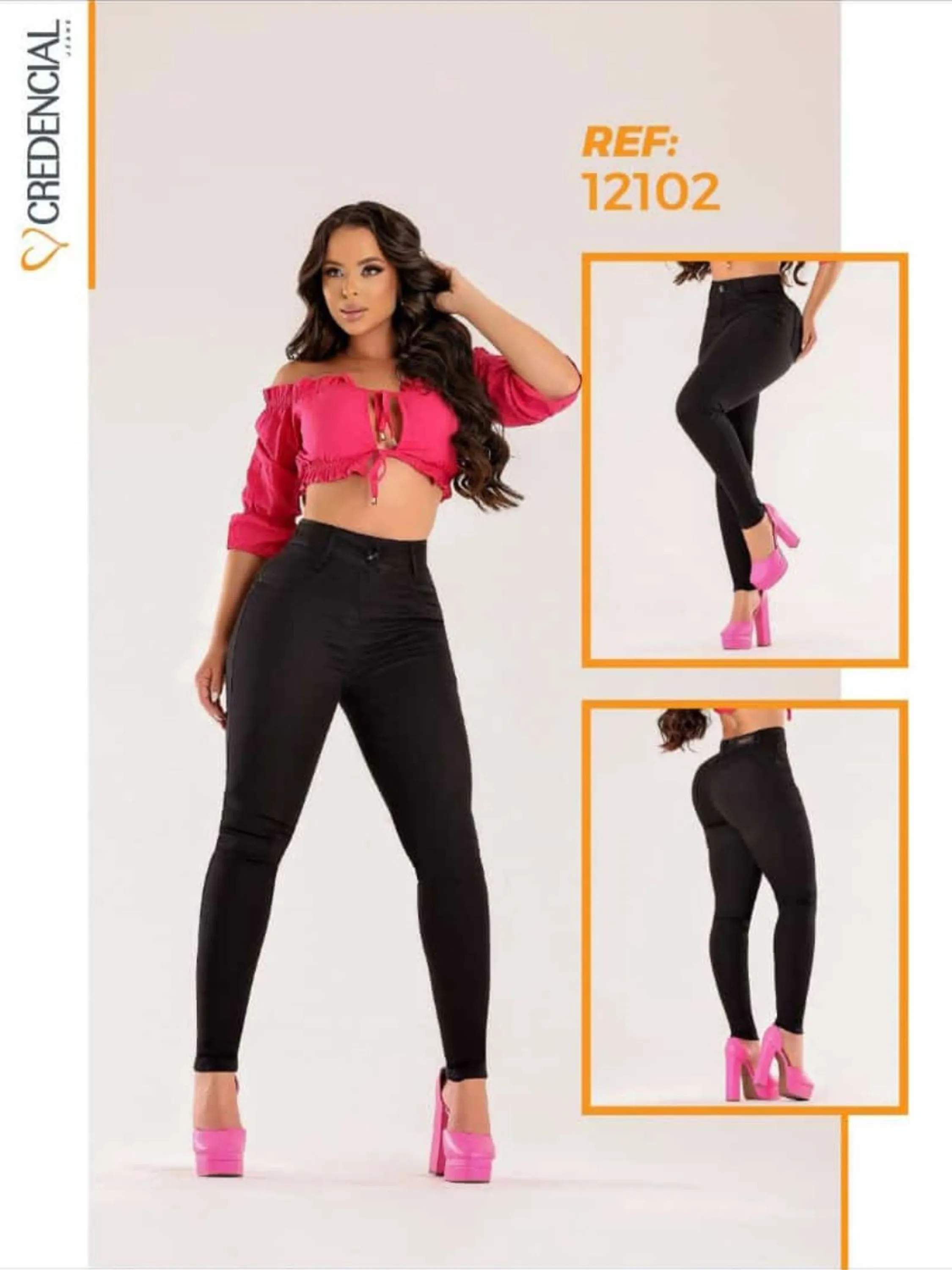 Calça Feminina Preta  skinny com lycra