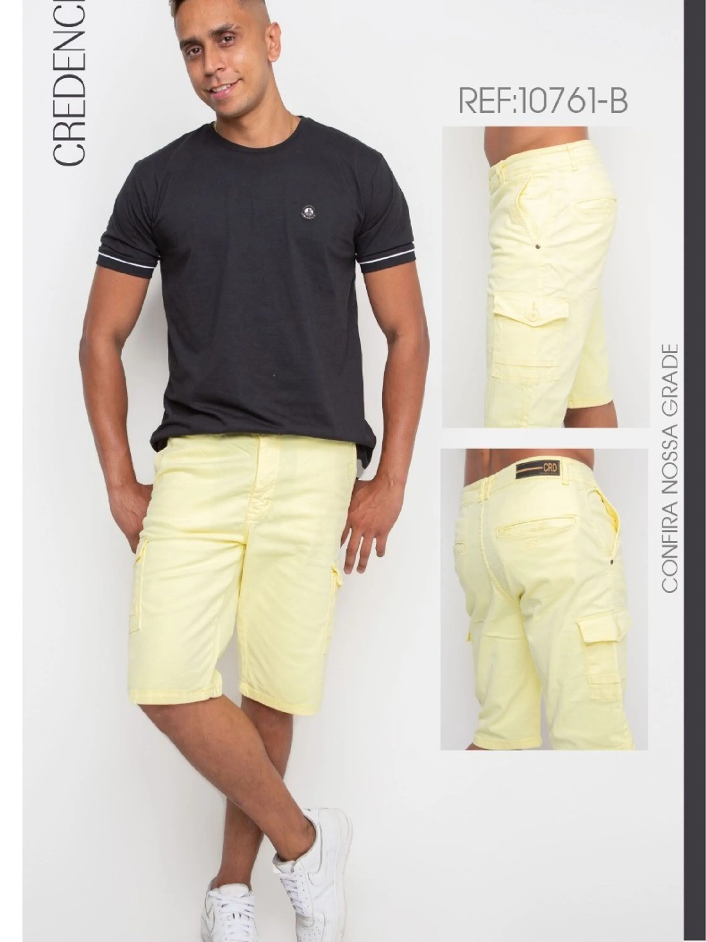 Bermuda Masculina Cargos de Sarja