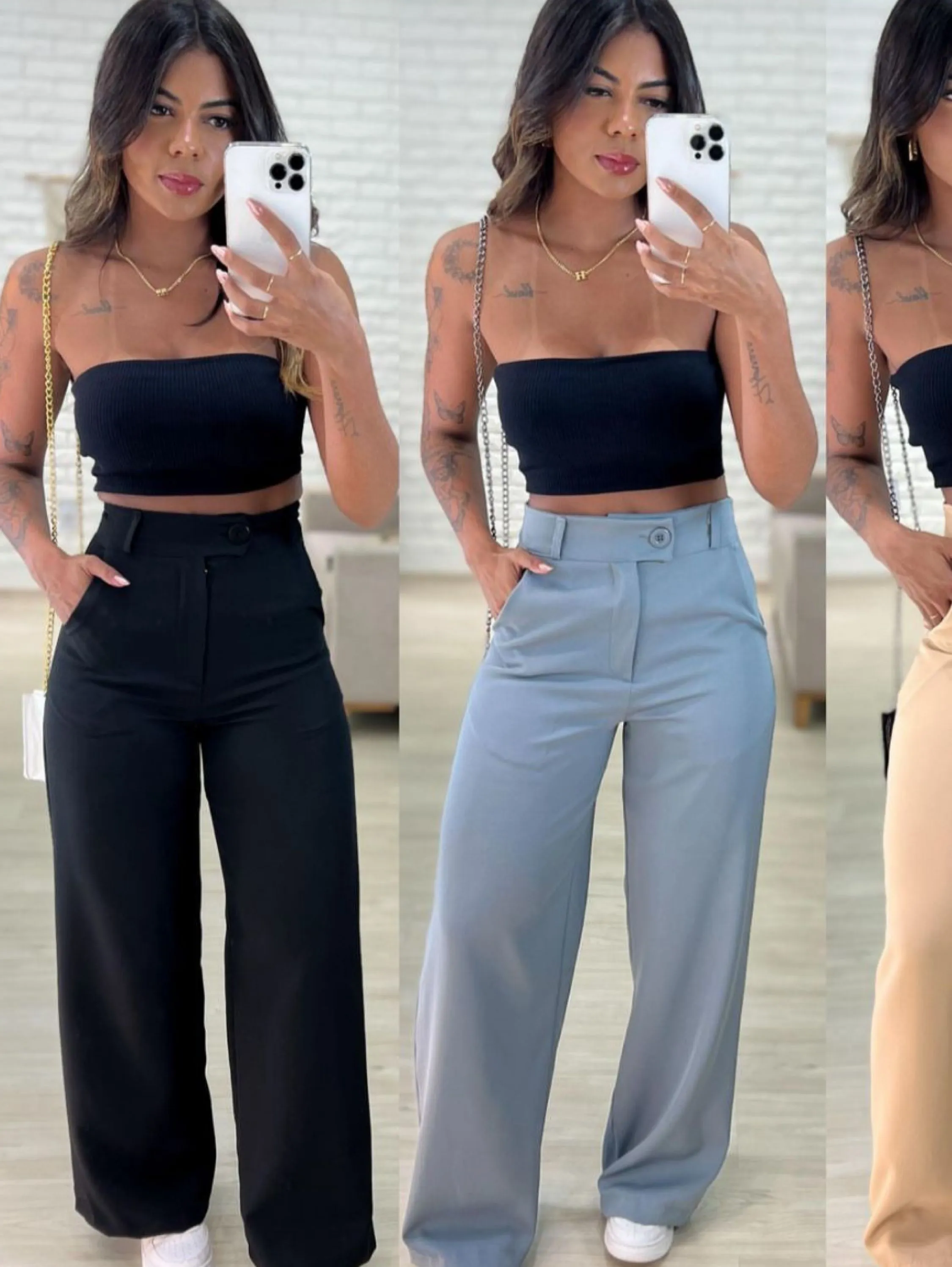 Calça Pantalona Fency Alfaiataria
