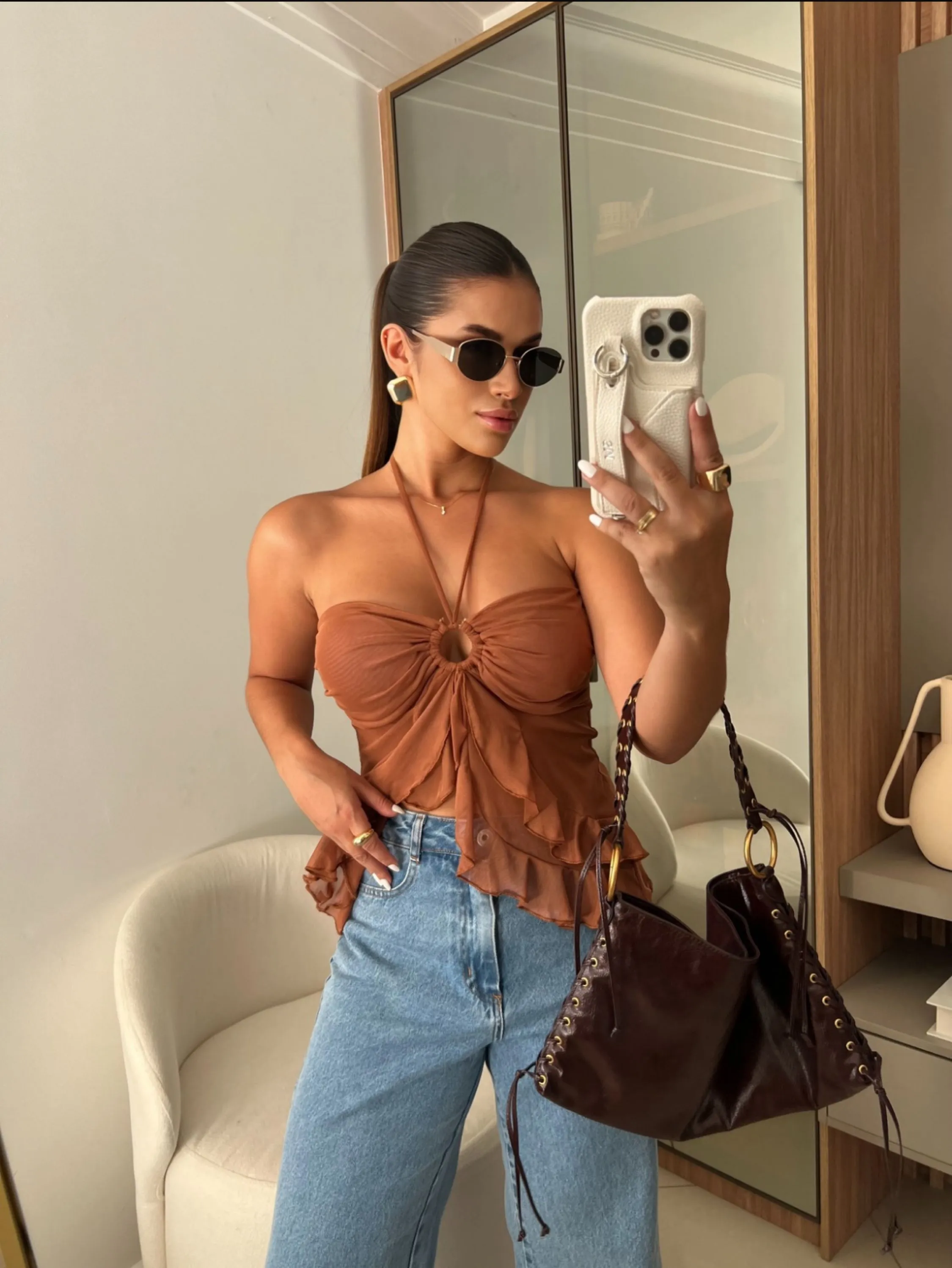 Blusa Regata Sofia Argola Batinha