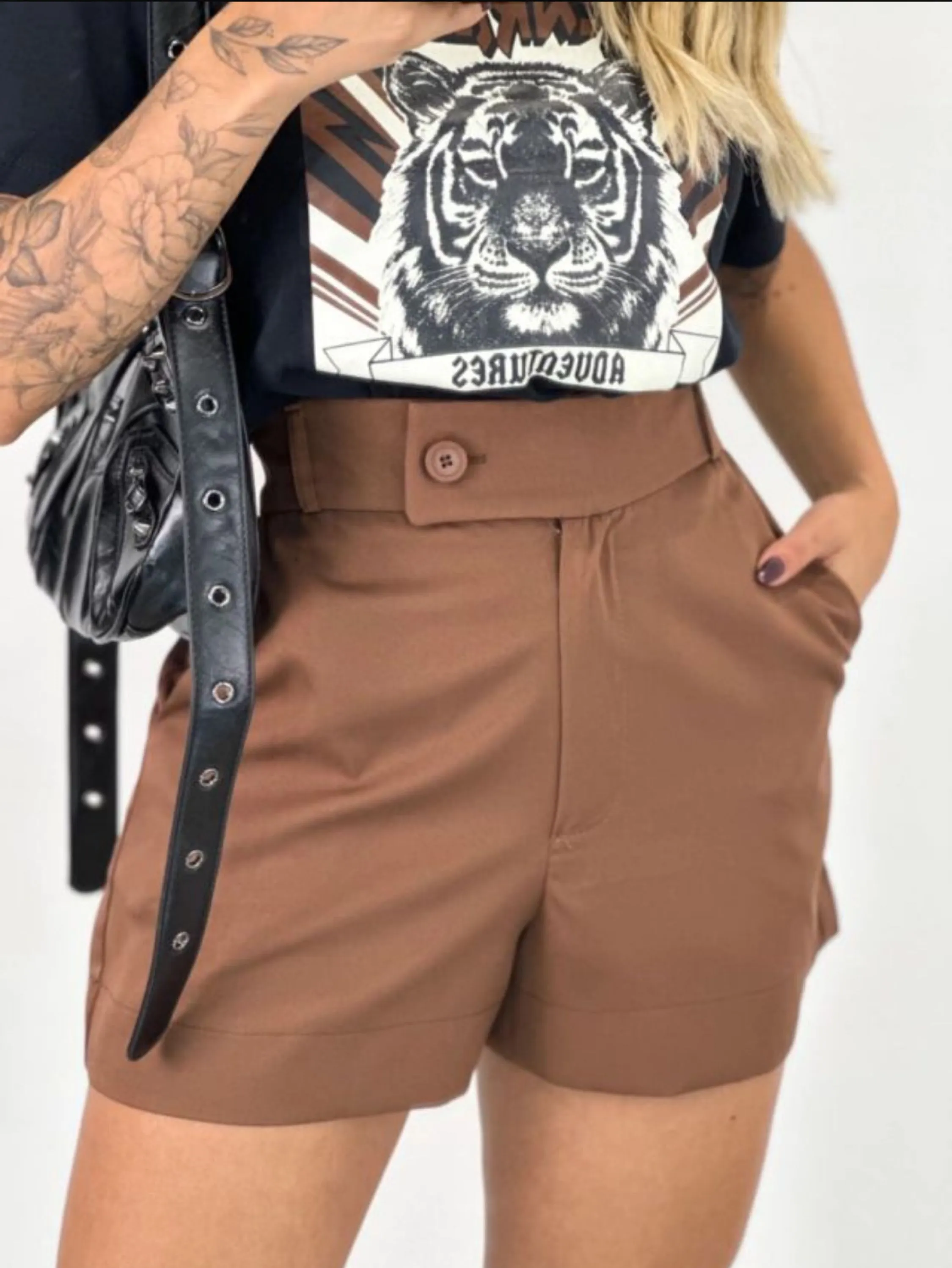 Short Fency Alfaiataria Verão Cores Candy CT