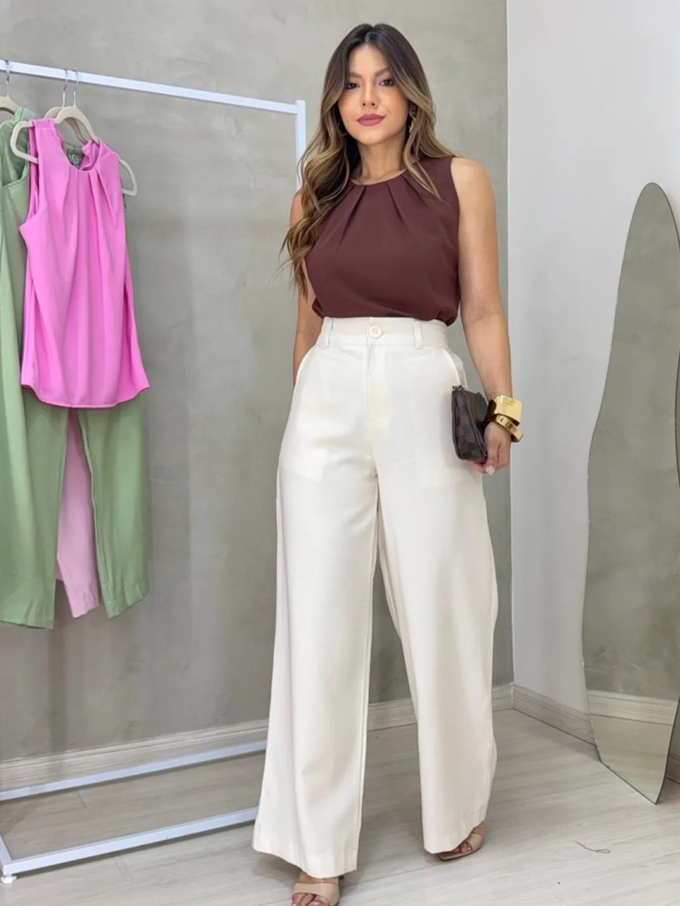 Calça Maya Viscolinho C/ Elástico