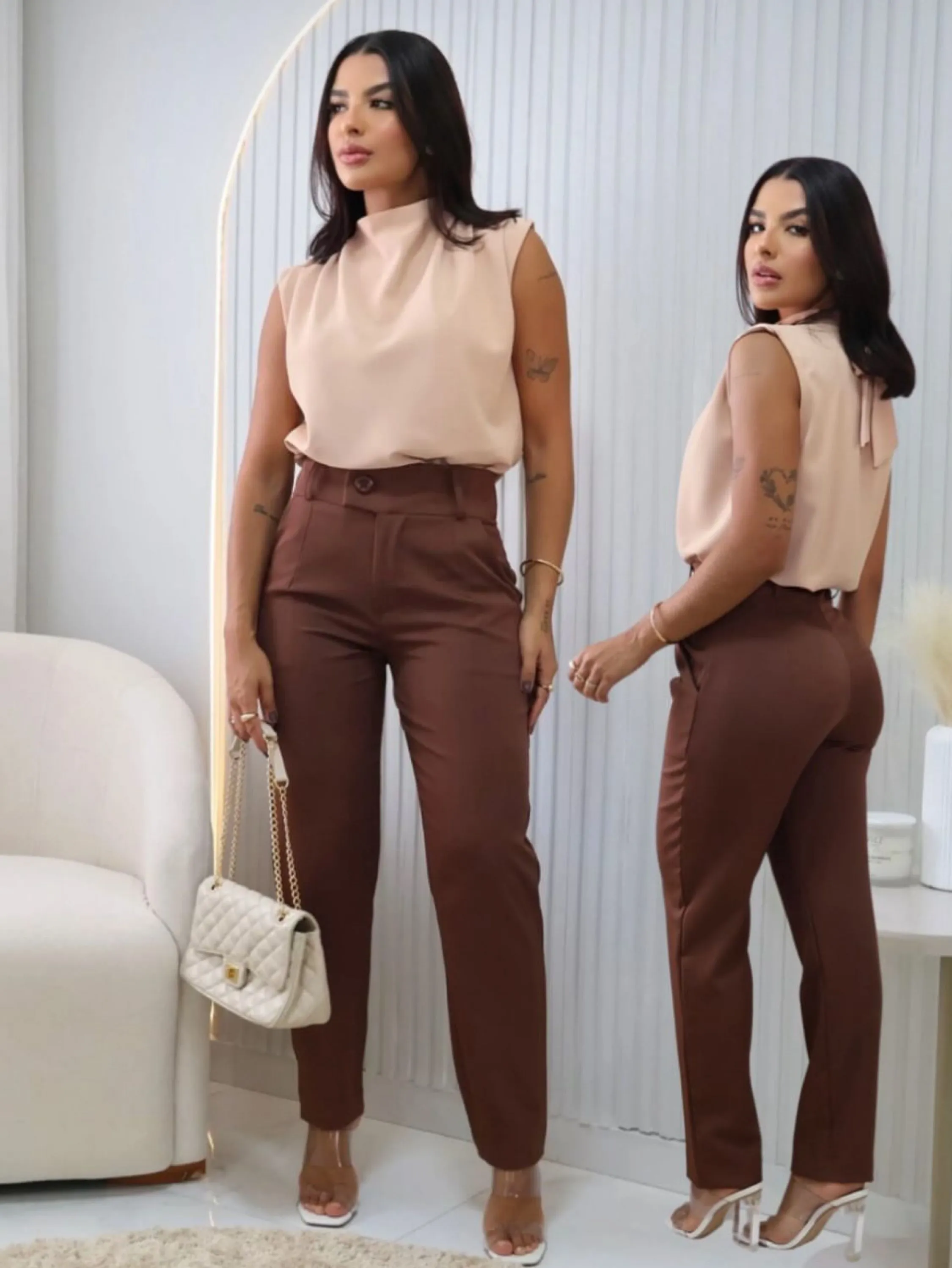 Calça Yris Alfaiataria – Cintura Alta e Modelagem CL