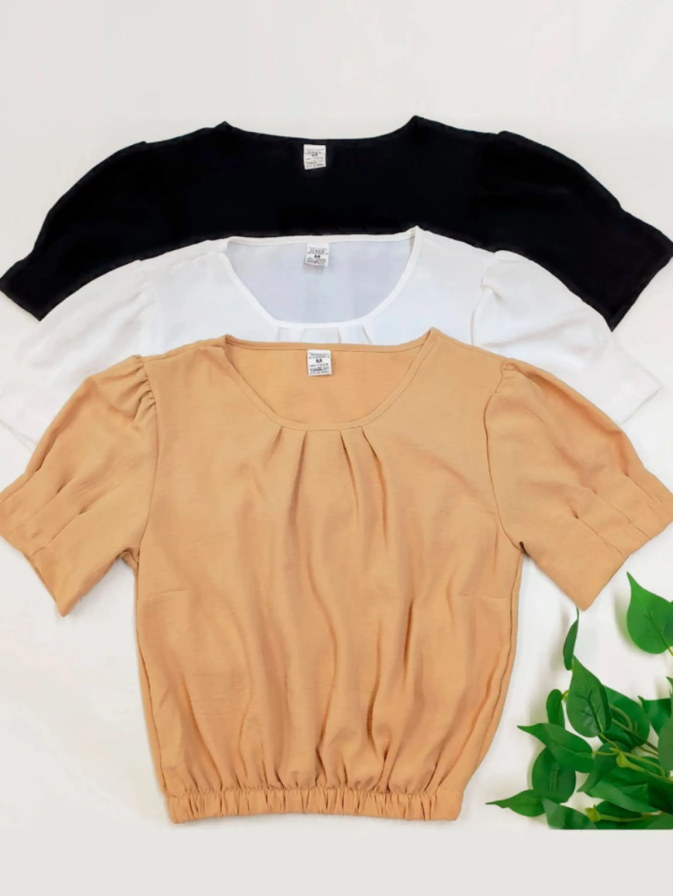 Blusa Manga Com Elastico na Cintura