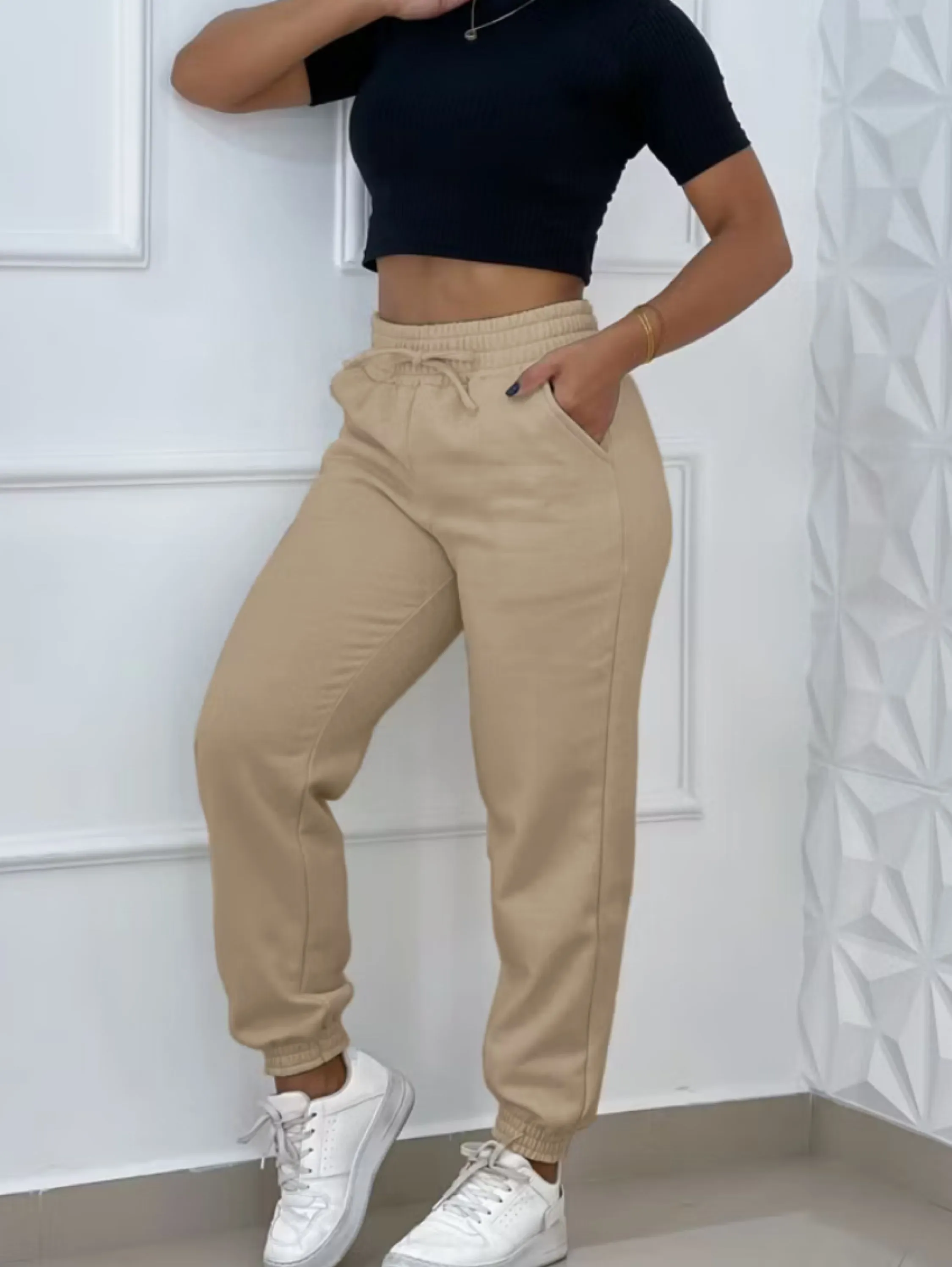 Calça Jogger Moletom Flanelada