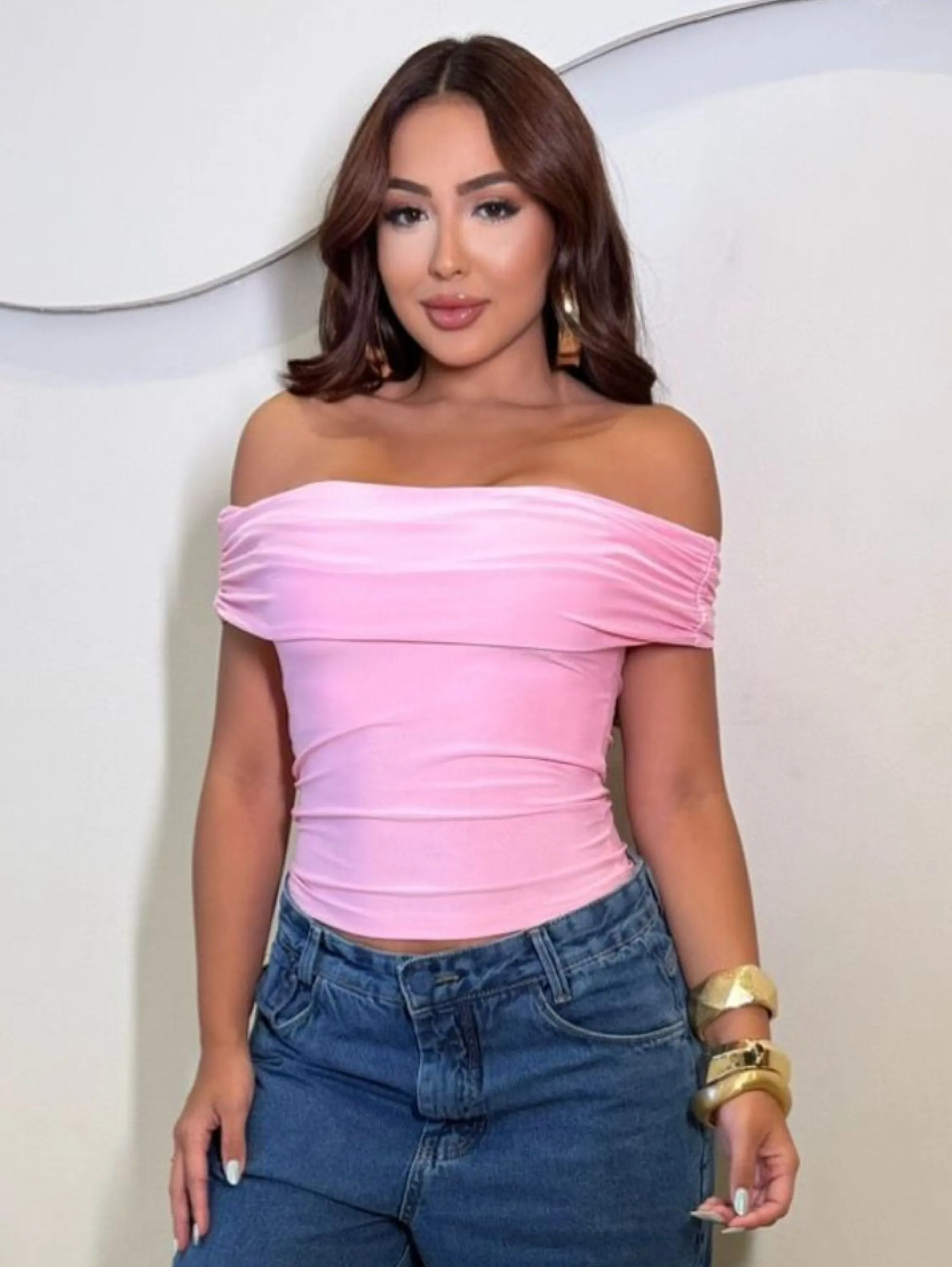 Blusa Geovana Ciganinha Suplex Feminina