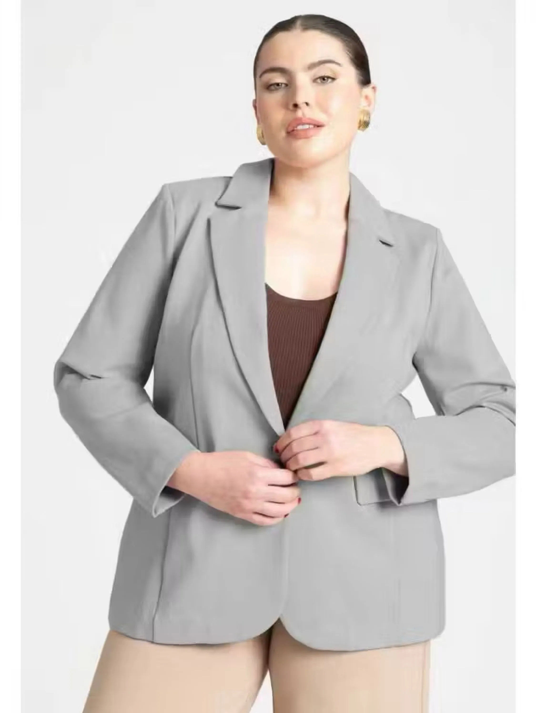 Blazer Feminino Plus Size – Elegância e Caimento 4277