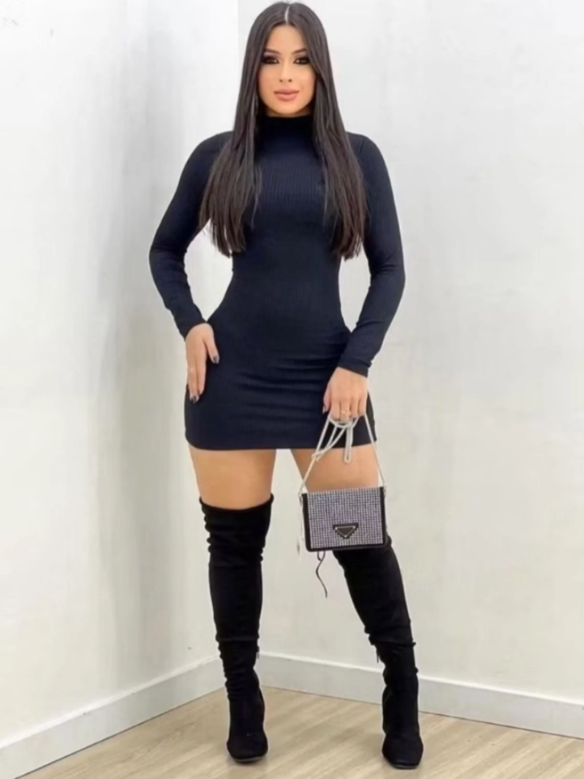 Vestido Gola alta