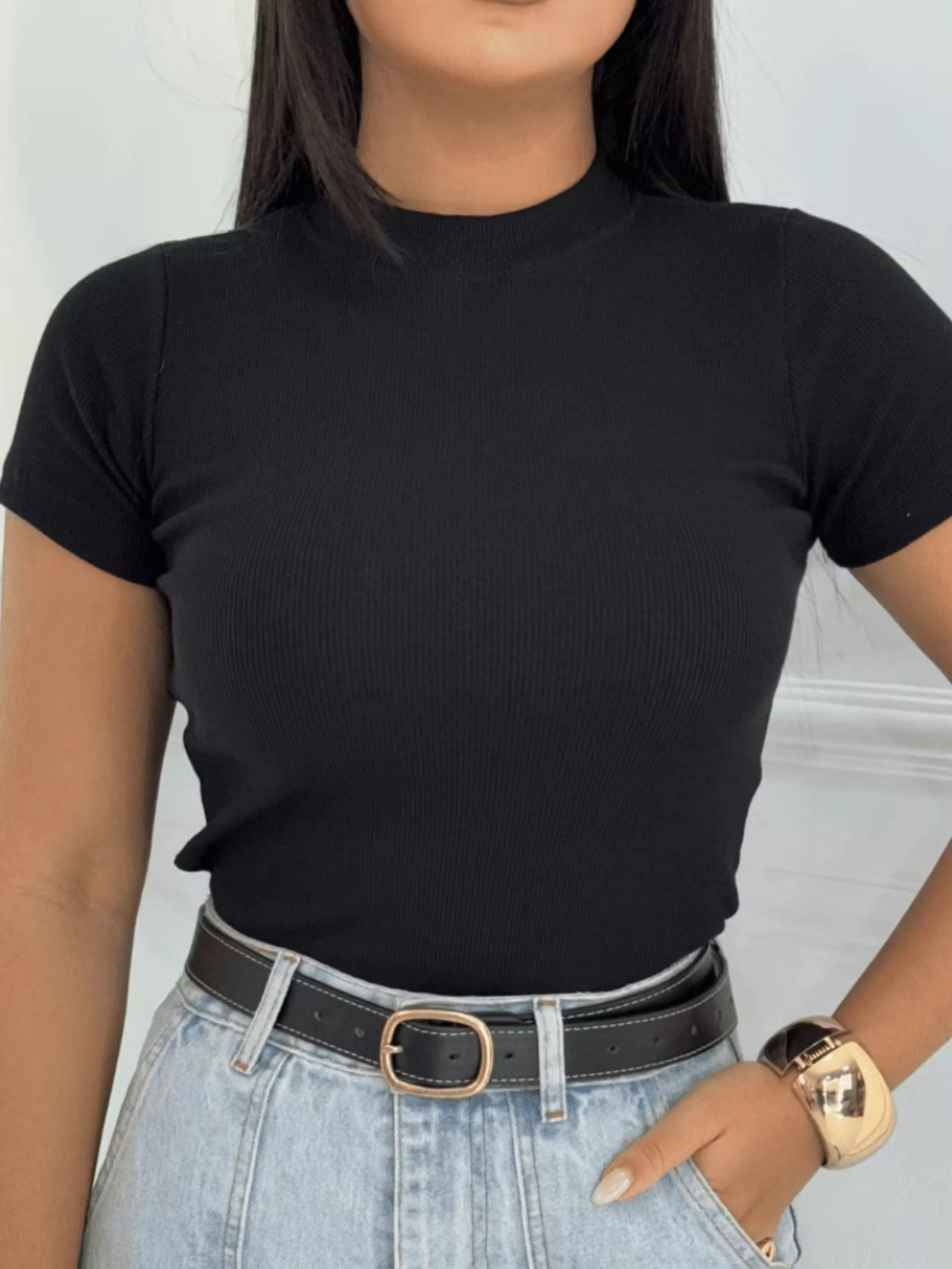 Blusinha Ana Ruga com bastante elastano