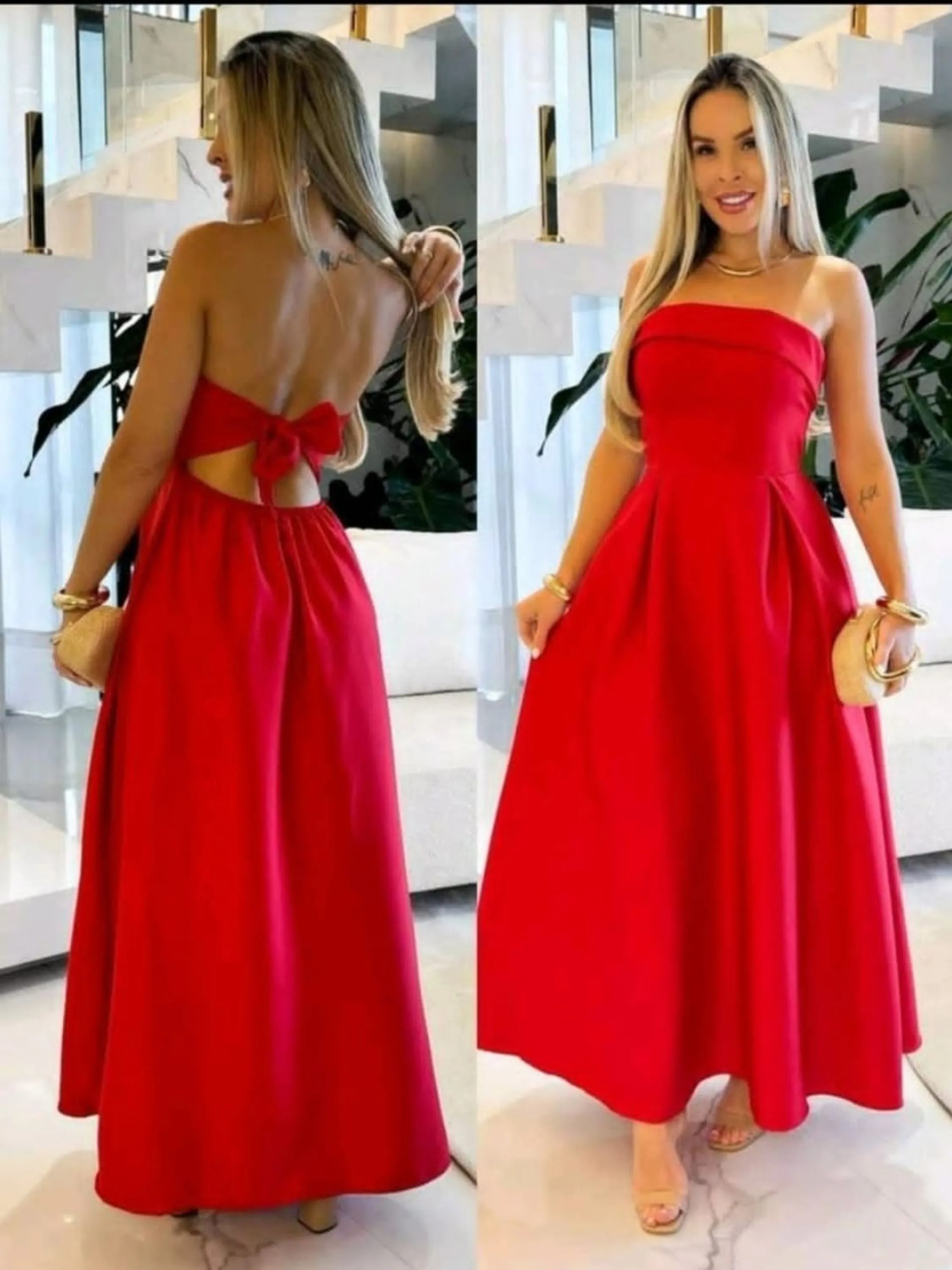 Vestido tomara que caia Festa