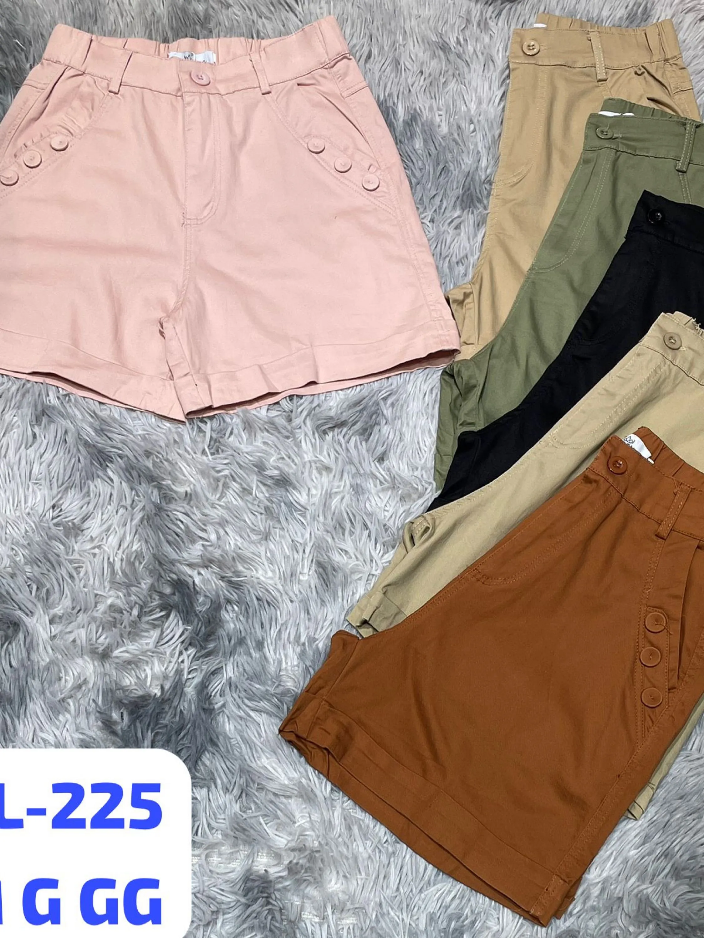 Shorts de sarja com cinto