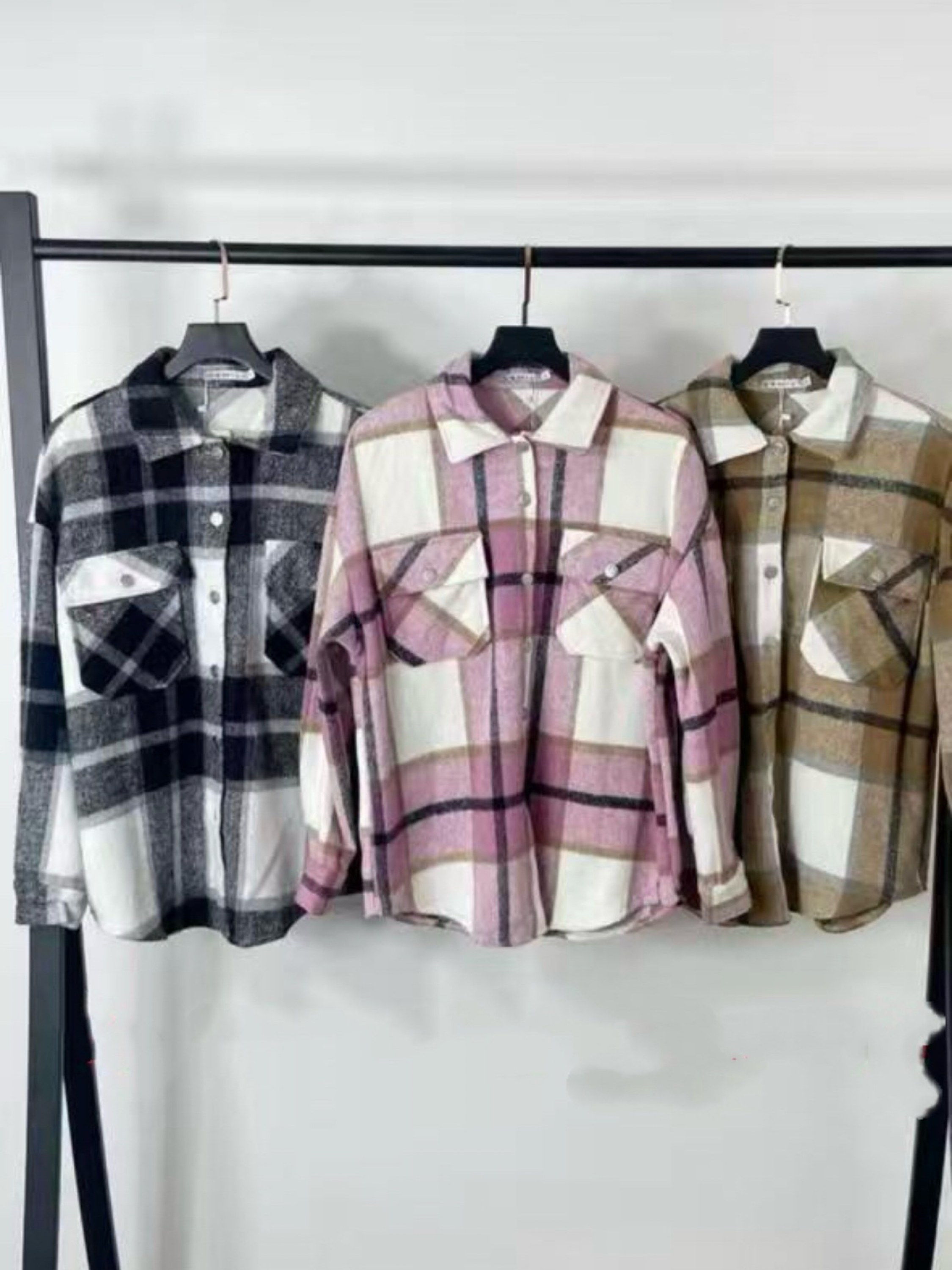 Blusa casaco camisa Xadrez flanelada importado W024