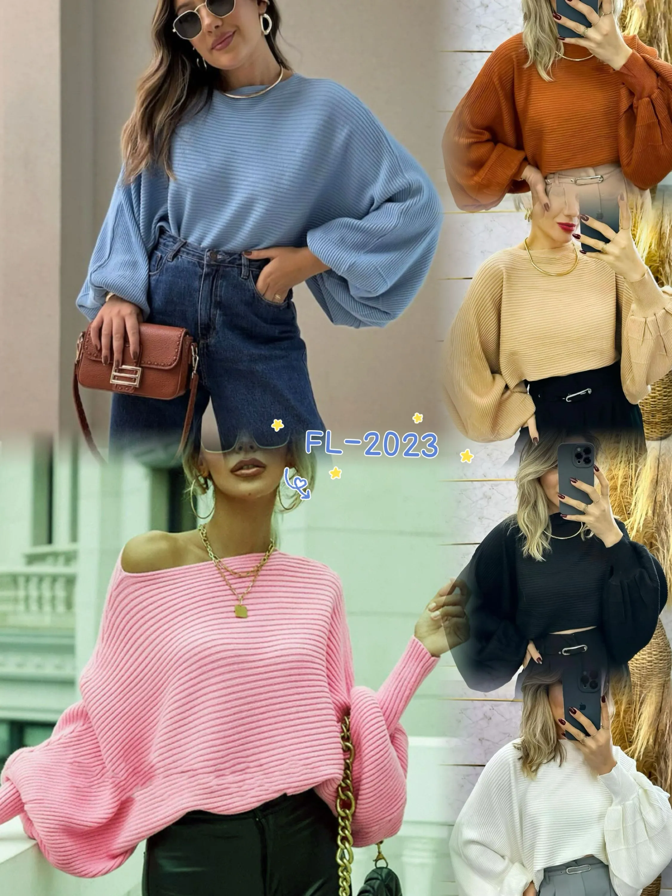 Blusa modal de lã chique importado Flora 2023