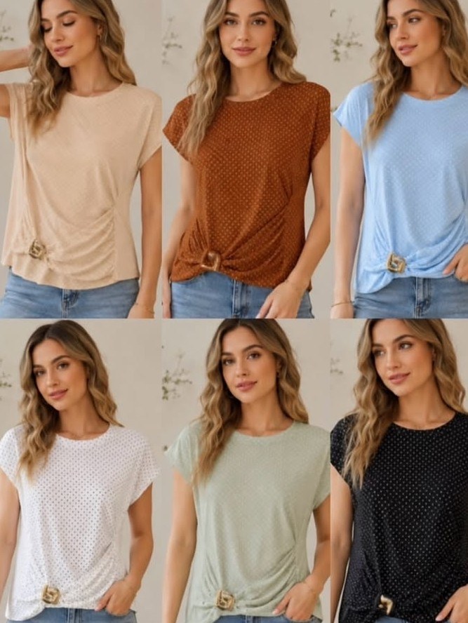 Blusa de poa com detalhe 118