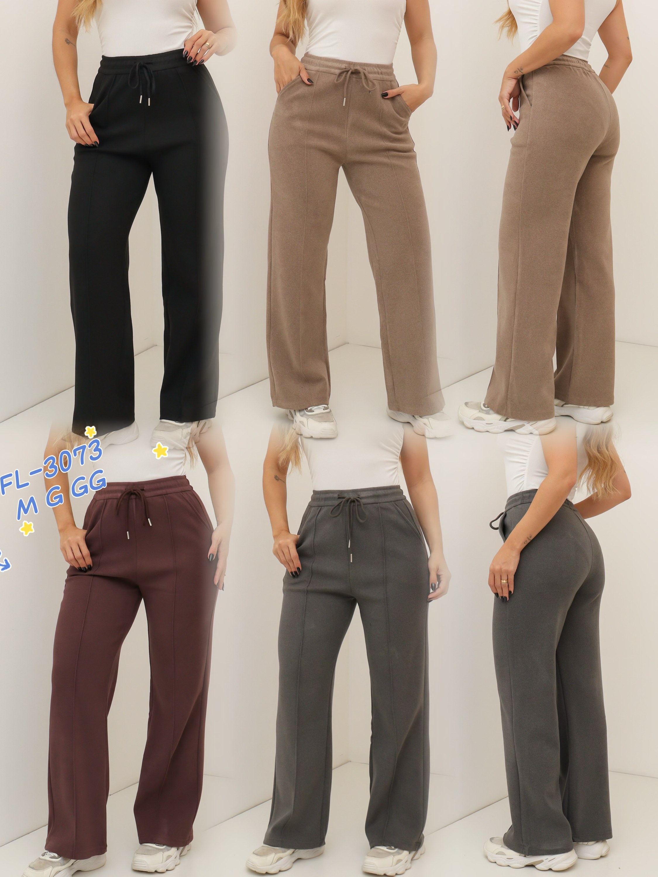 Calça de lã de batida importado 3073