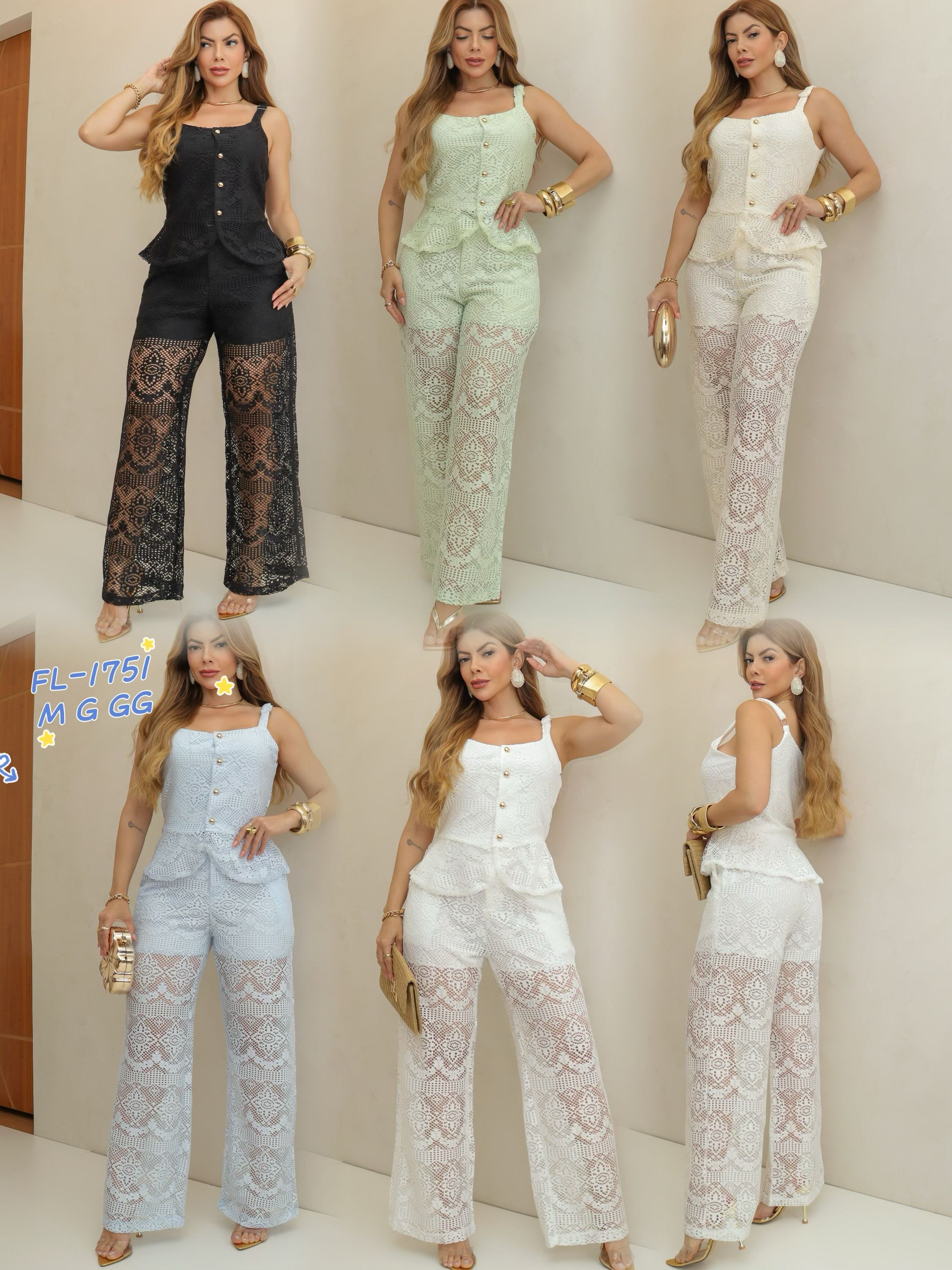 Conjunto de renda com bojo importado 1751