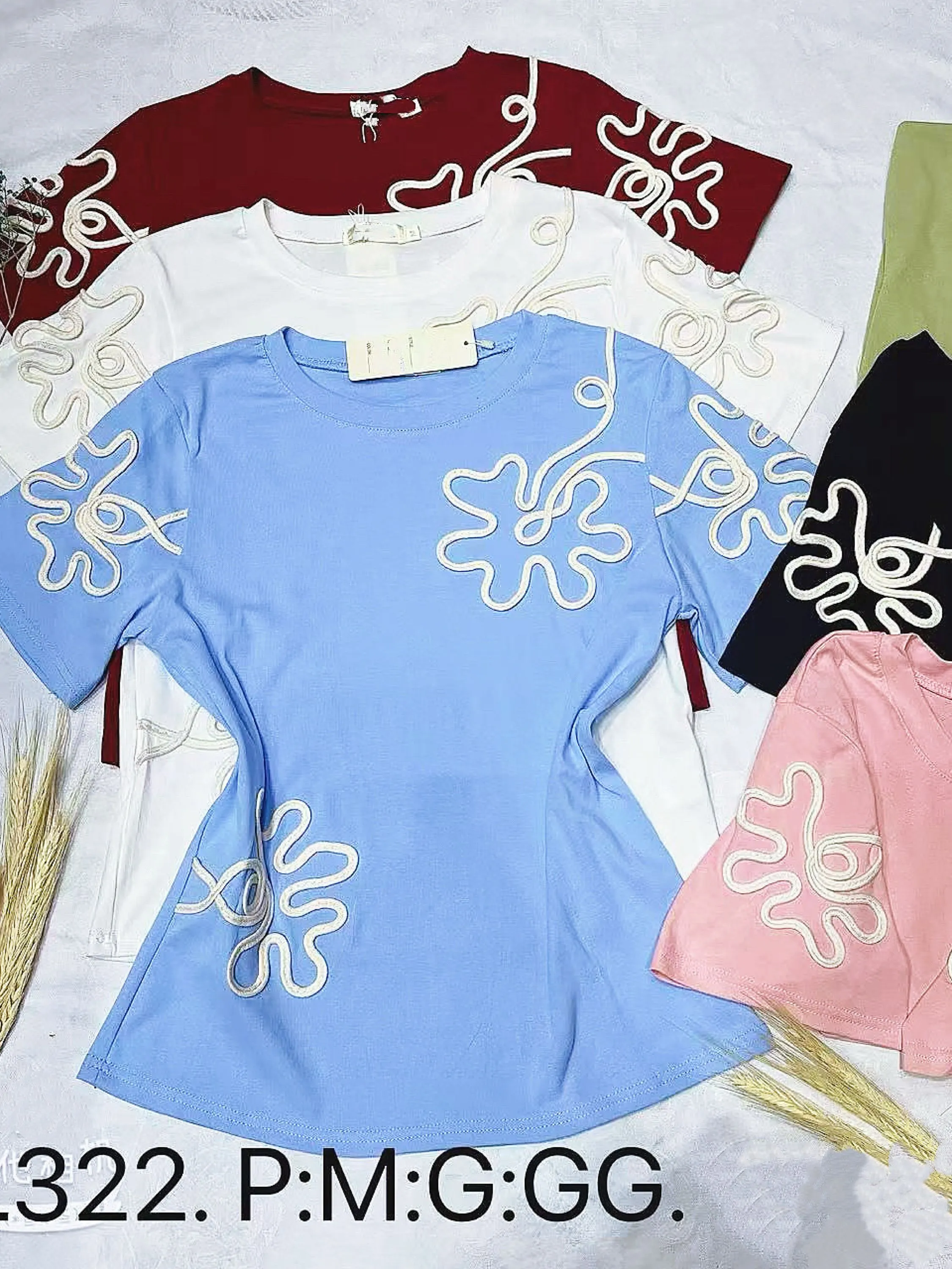 Blusa manga curta de algodão importado 322
