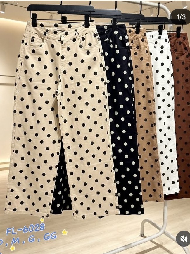 Calça pantalona de sarja com elastano de poa 6028