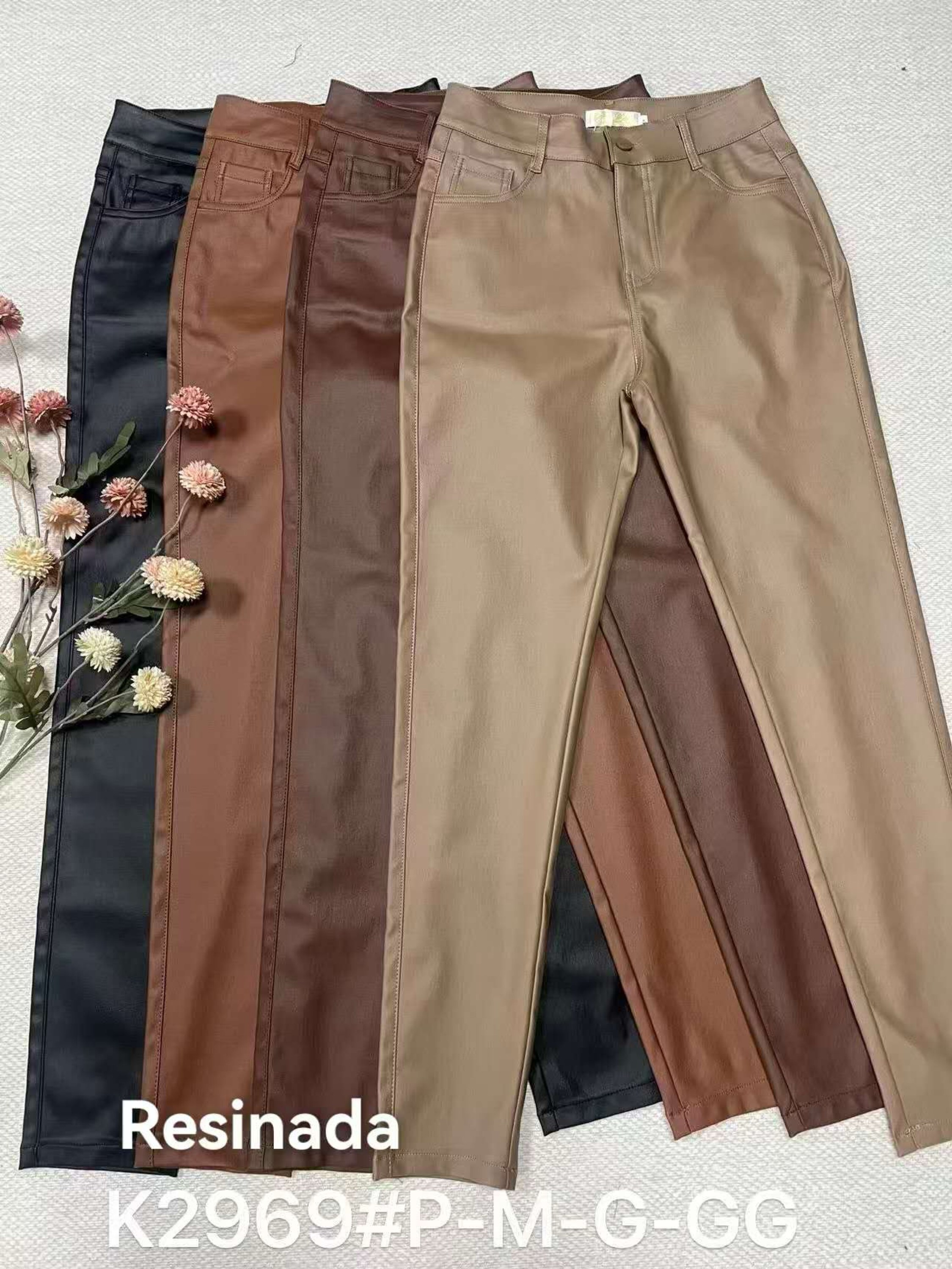 Calça resinada com elastano promoção 2968