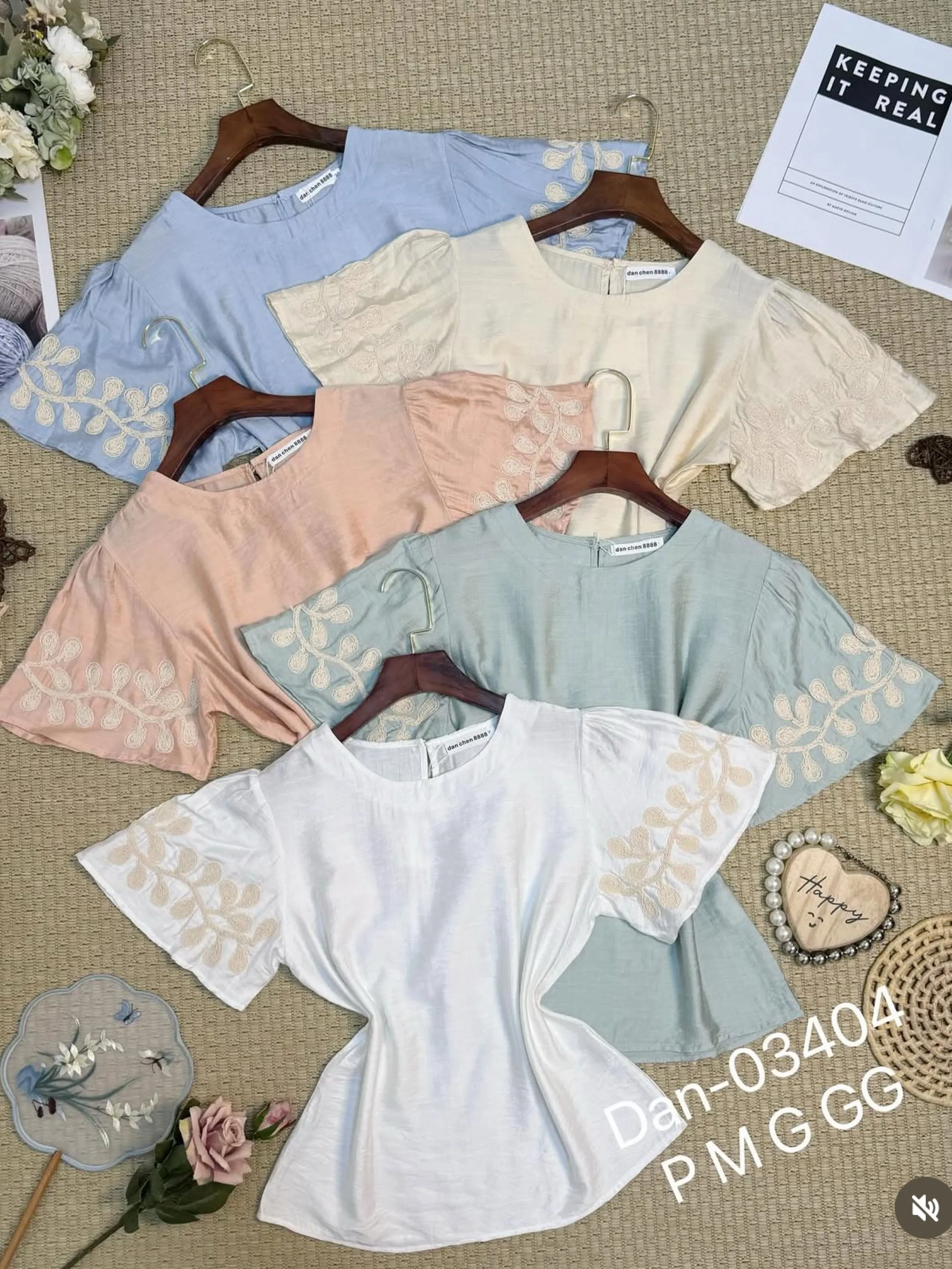 Blusa manga curta com bordado promicao 03404