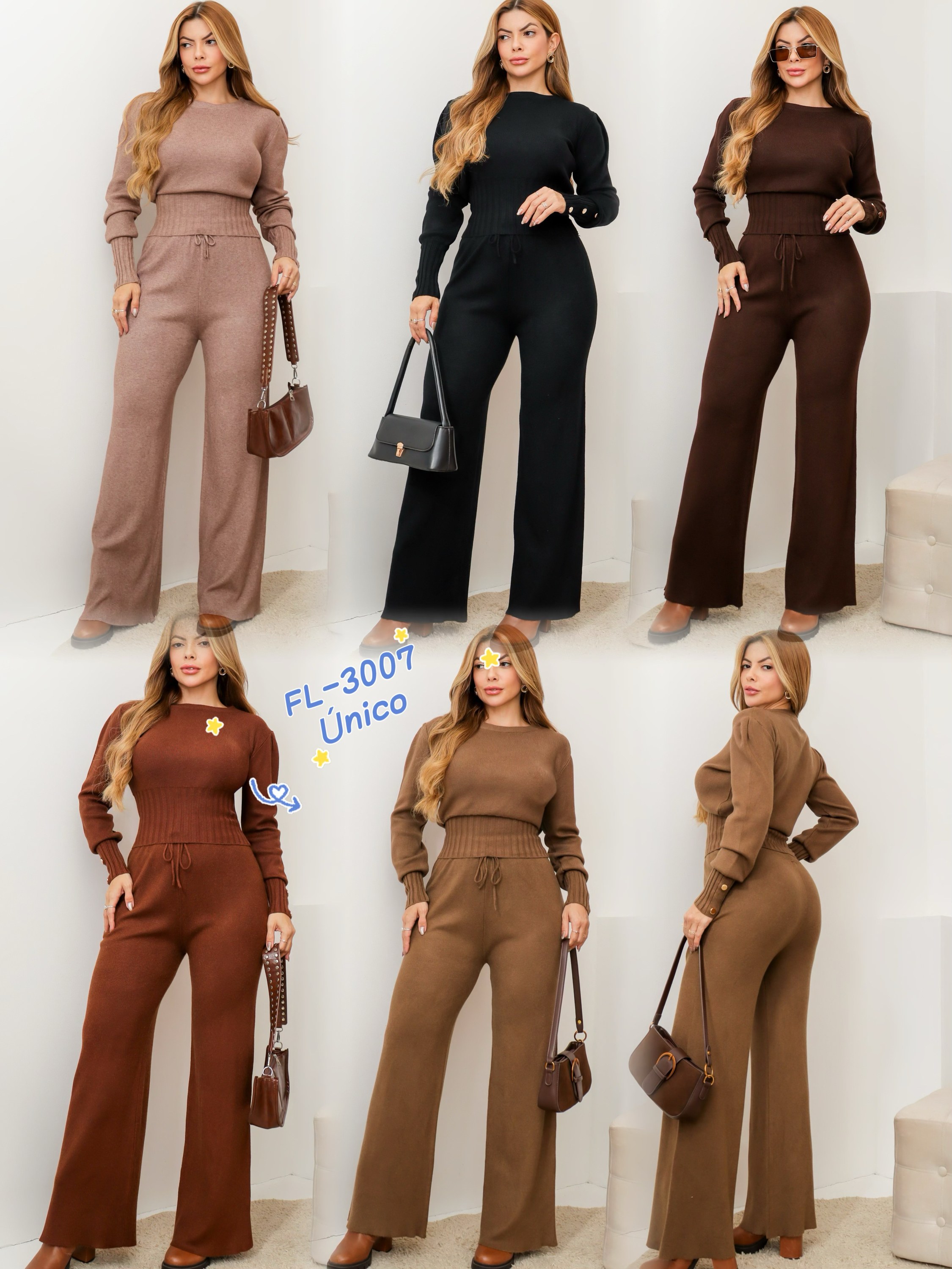 Conjunto (blusa com calça ) de modal importado 3007