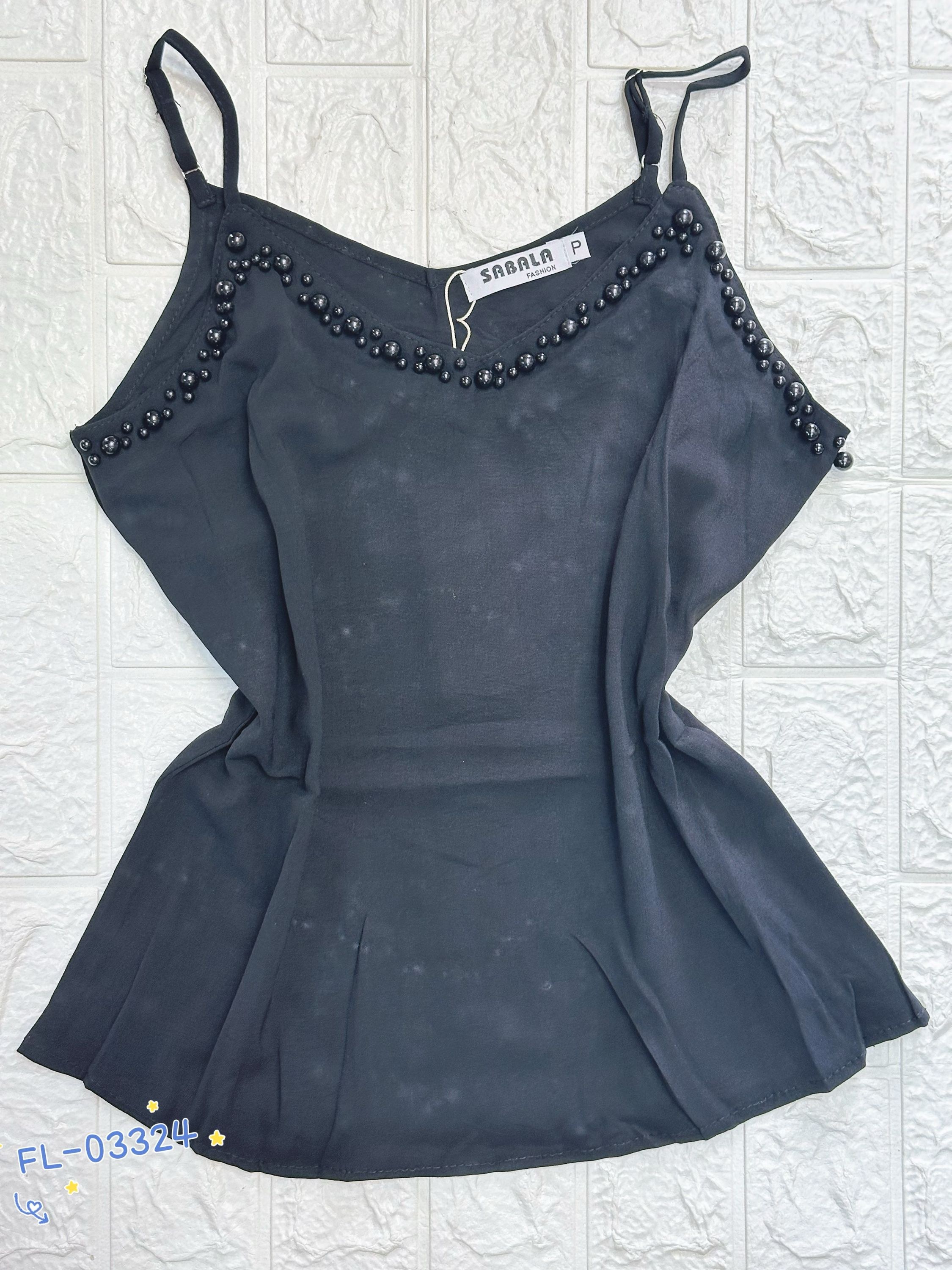 Blusa regata com pérola importado promoção 03324