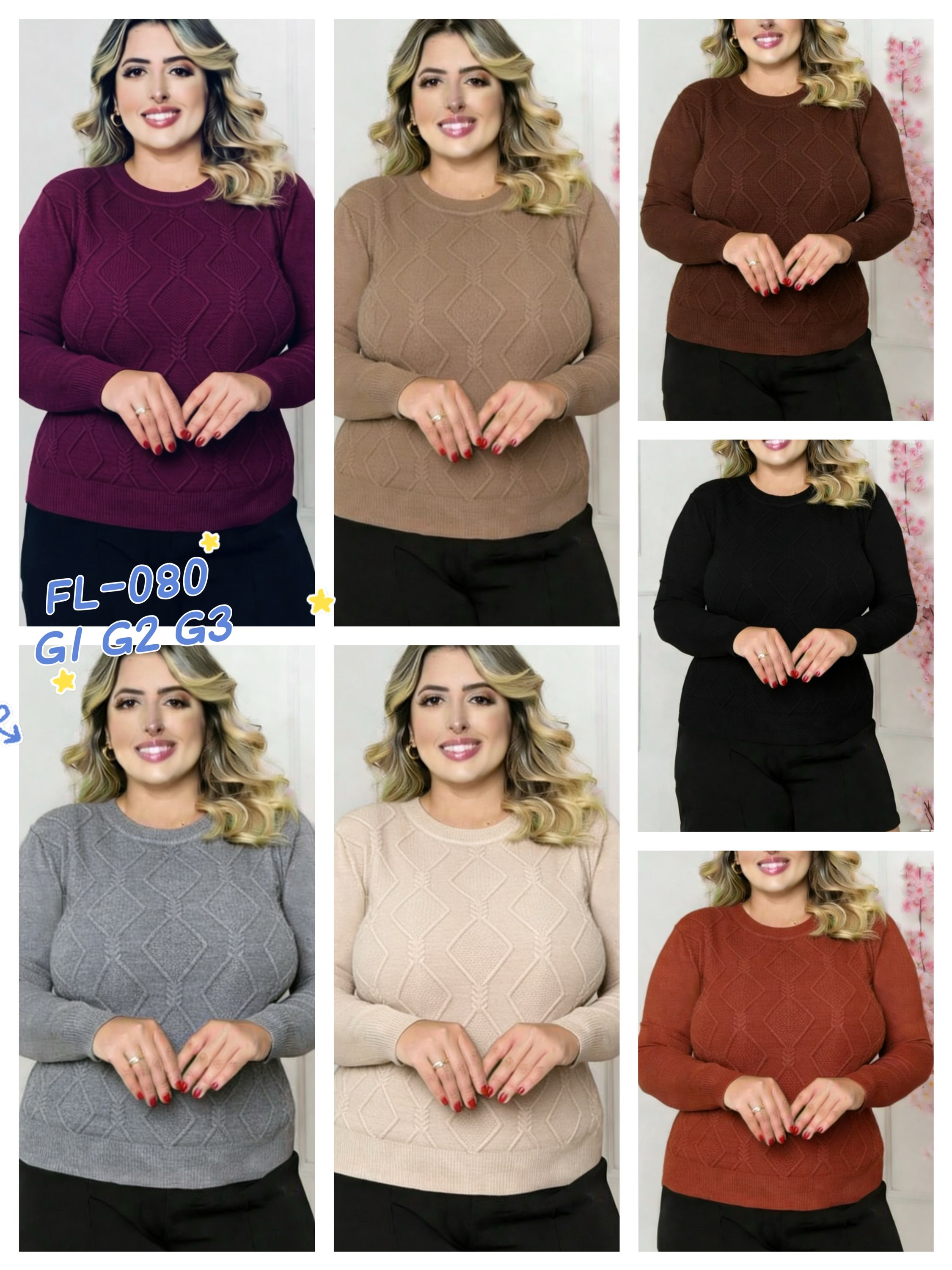 Blusa Plus Size de modal importado 080