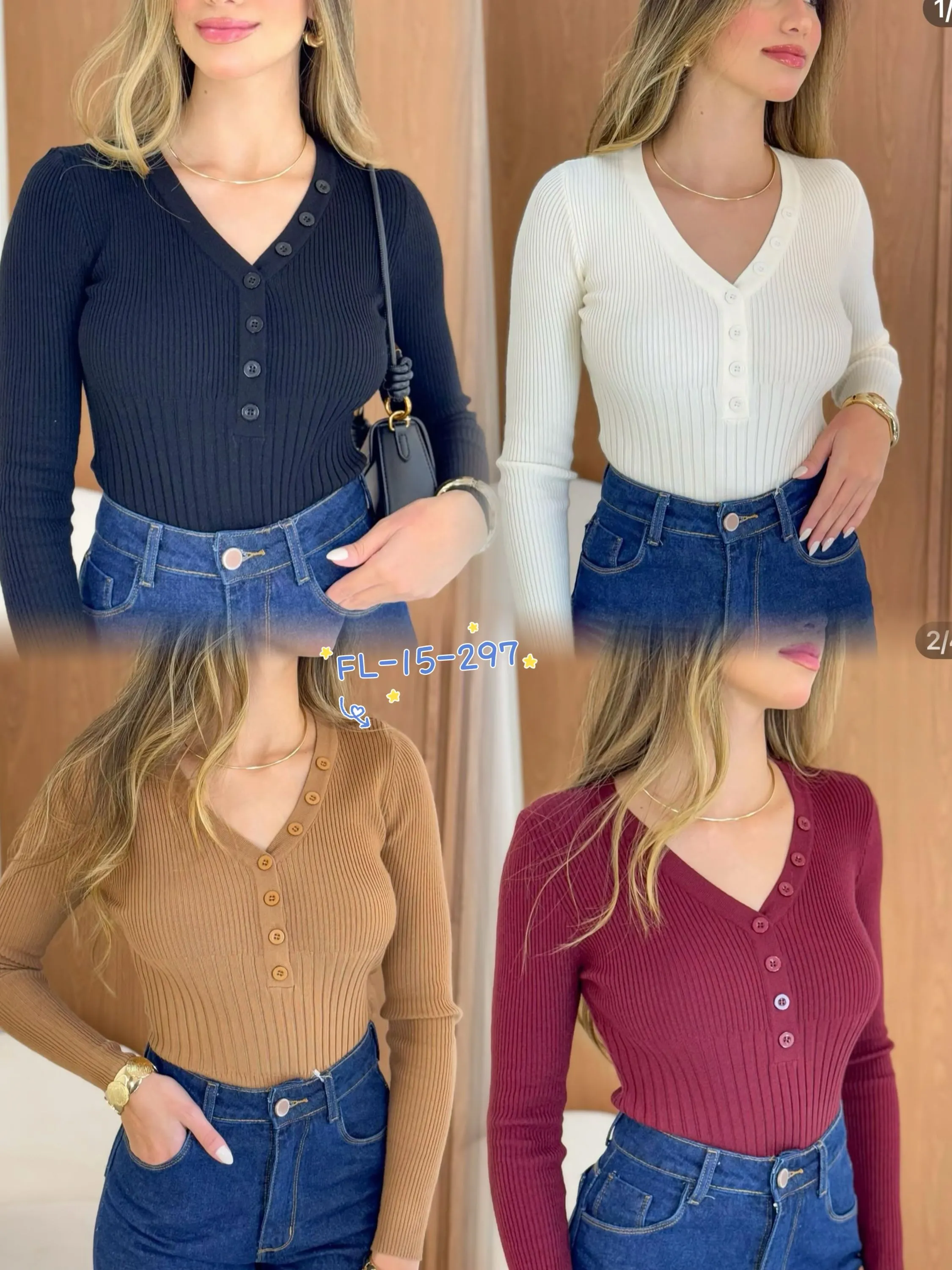 Blusa Bory modal de lã importado Flora 15-297