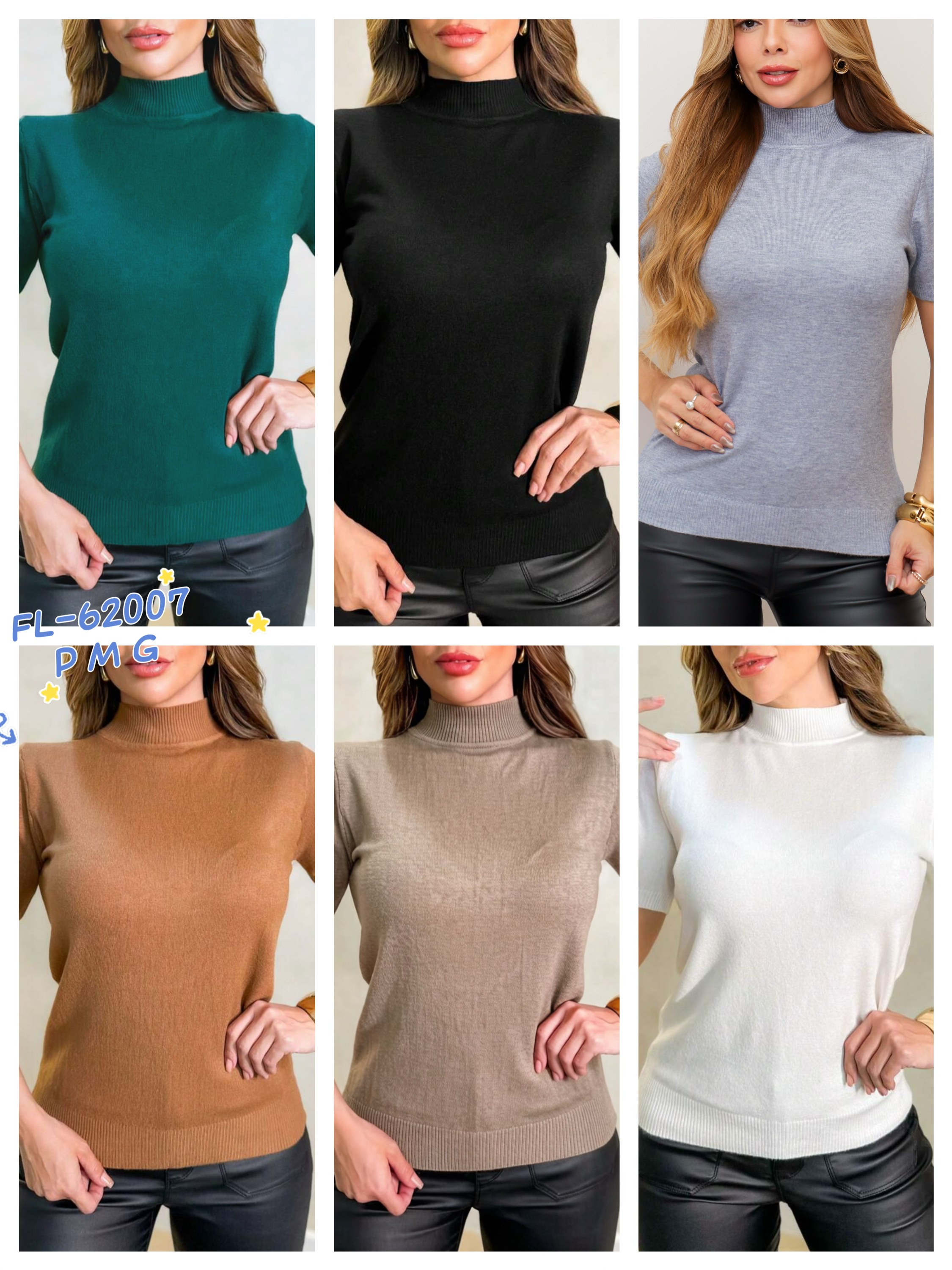 Blusa de modal manga curta importado 62007