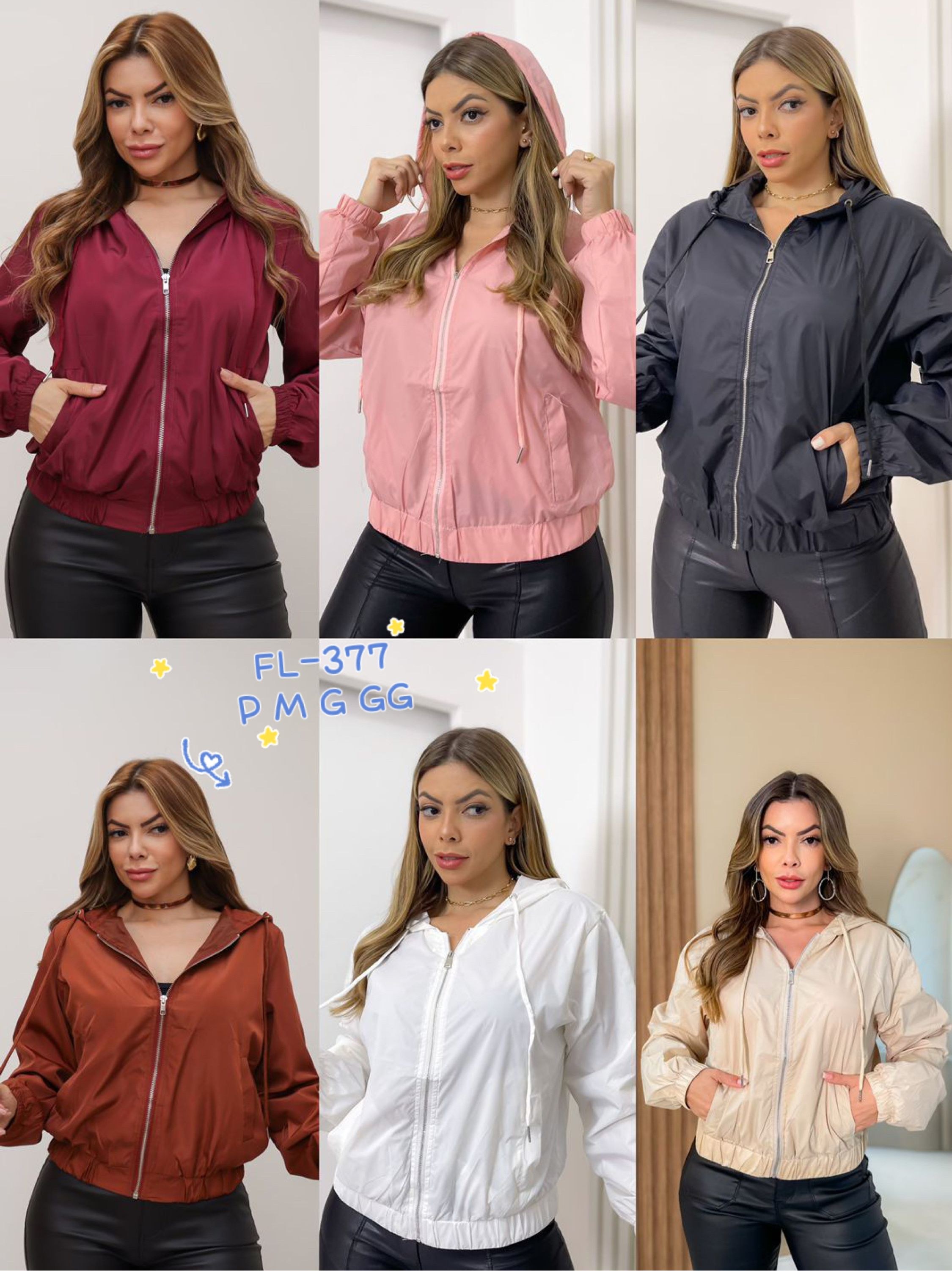 Blusa Casaco jaqueta corta vento forrado 377