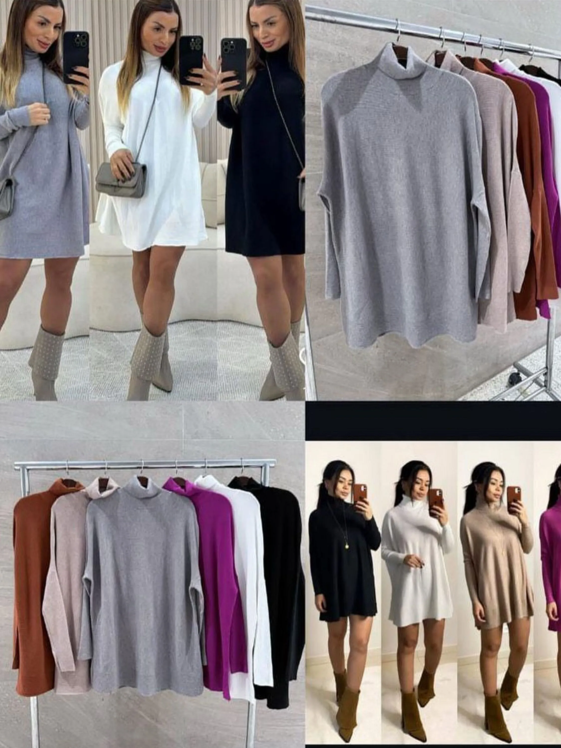 Blusa poncho modal de lã importado Flora 66612