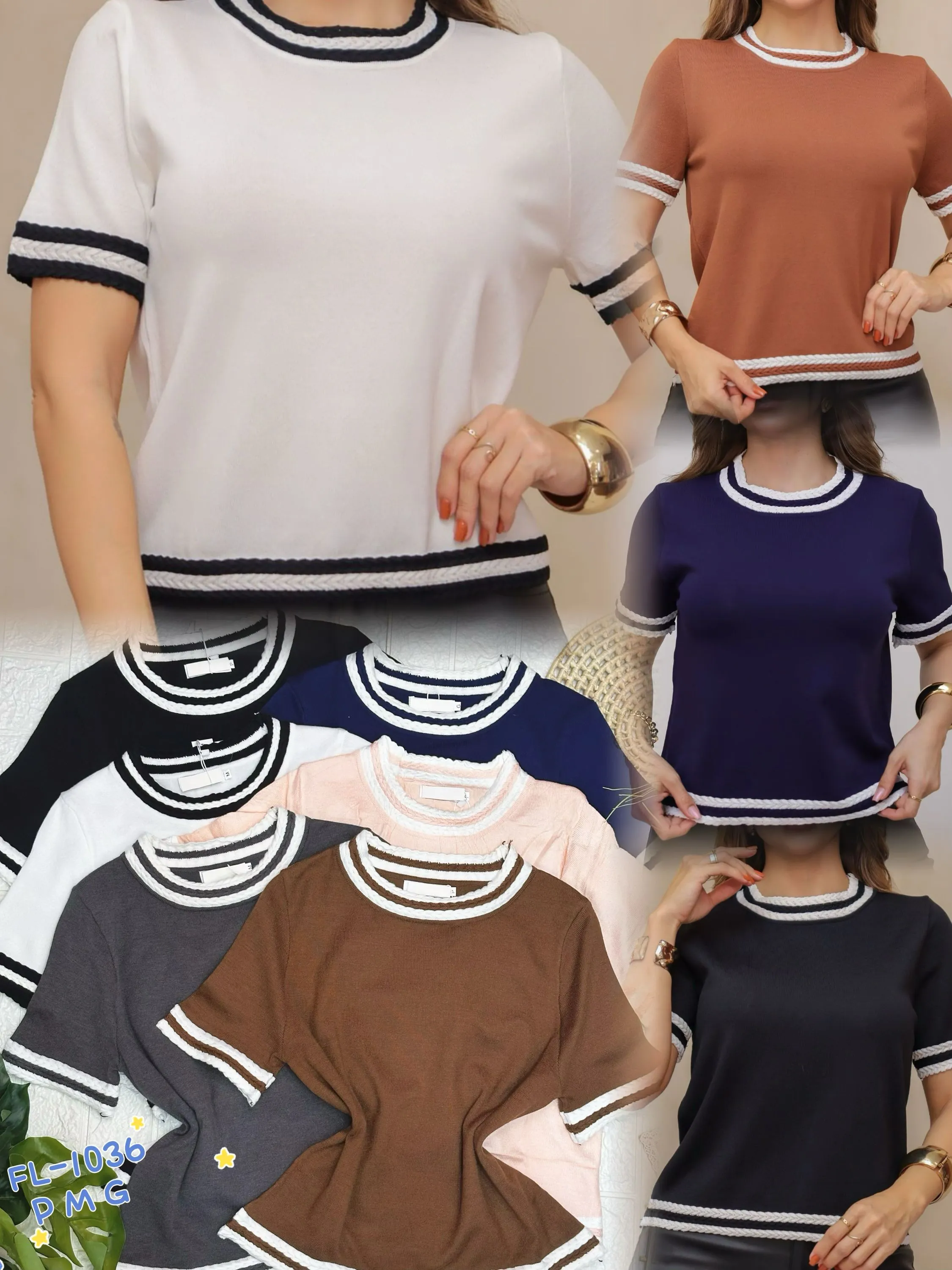 Blusa de modal bem mácio importado Flora 1036