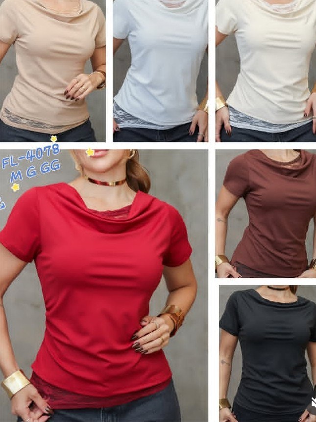 Blusa babado com renda 4078