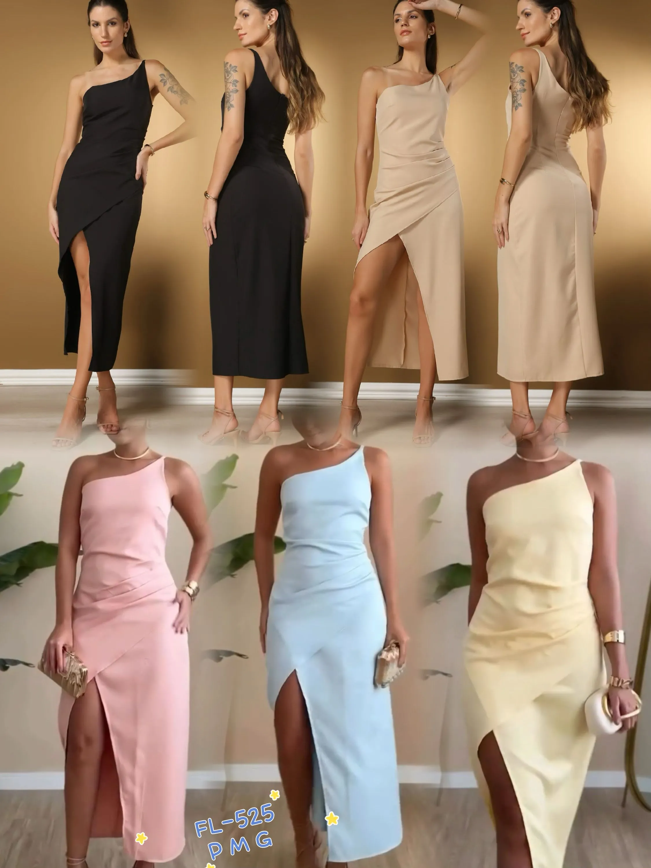 Vestido mídi de alfaiataria Flora 525