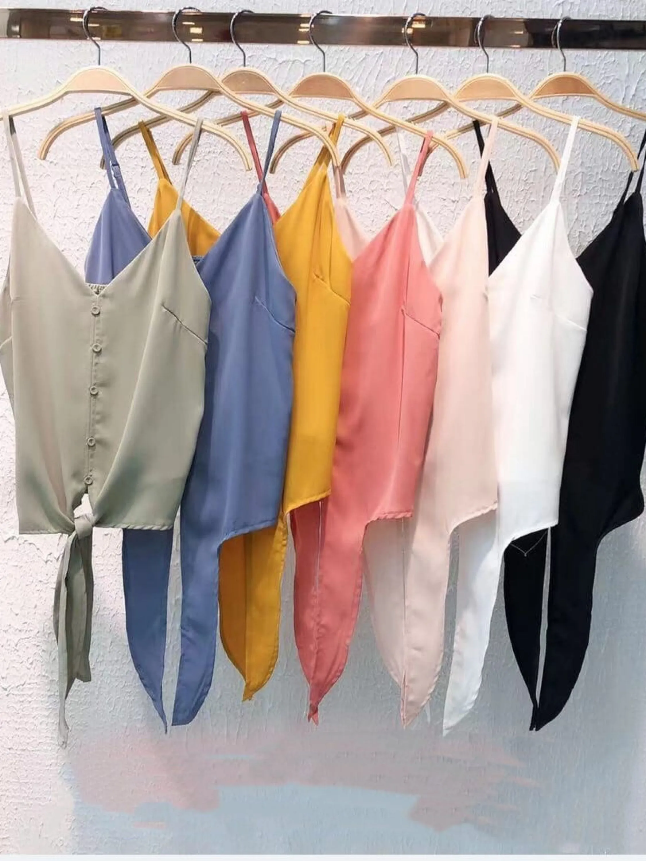 Blusa regata com marrar de crepe importado 6513