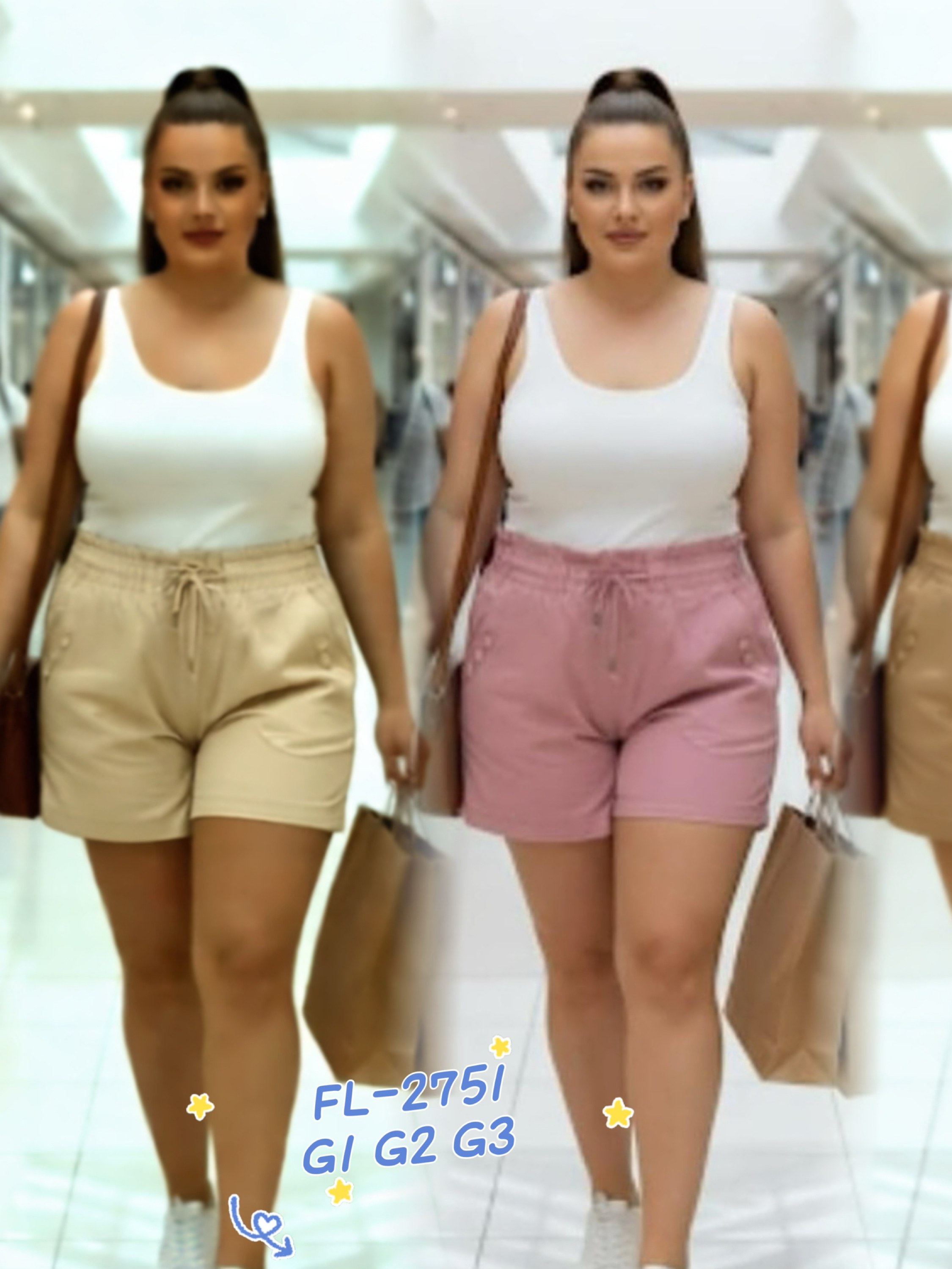 Plus size short de sarja com elastano importado 2751