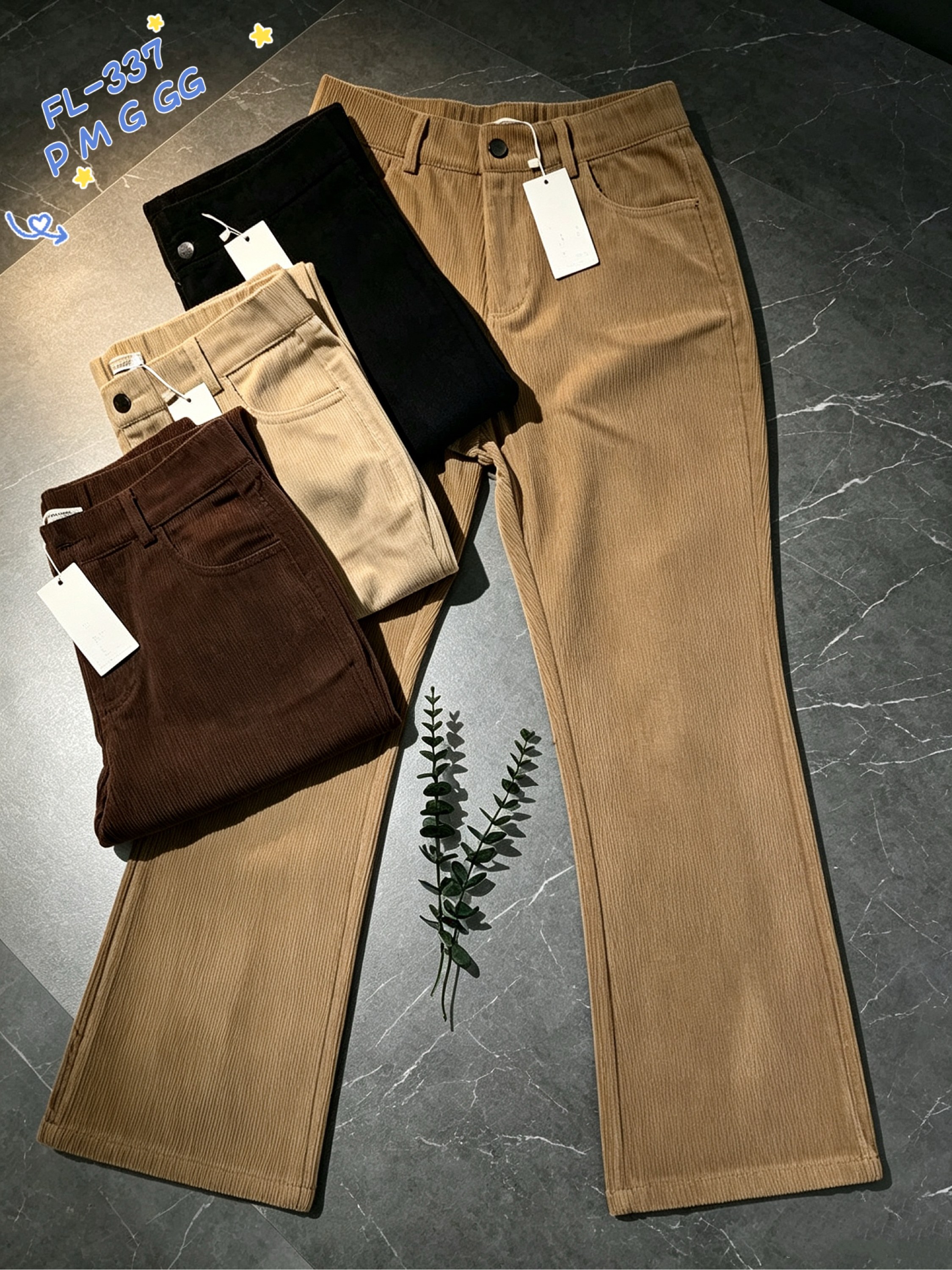 Calça flare de cotelê com elastano importado 337
