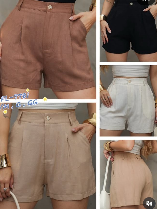 Short de linho 7781
